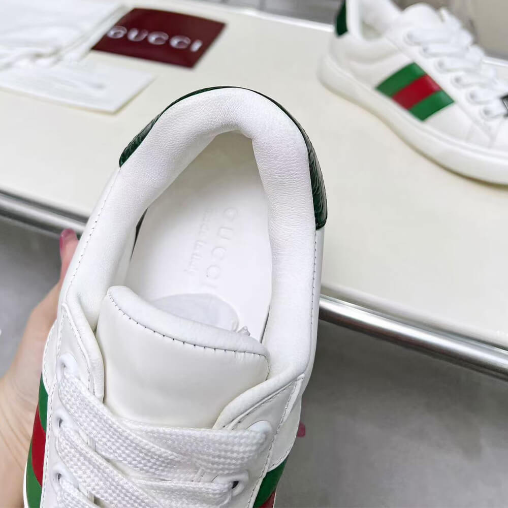 Gucci Ace Web Stripe leather sneakers - Top Club