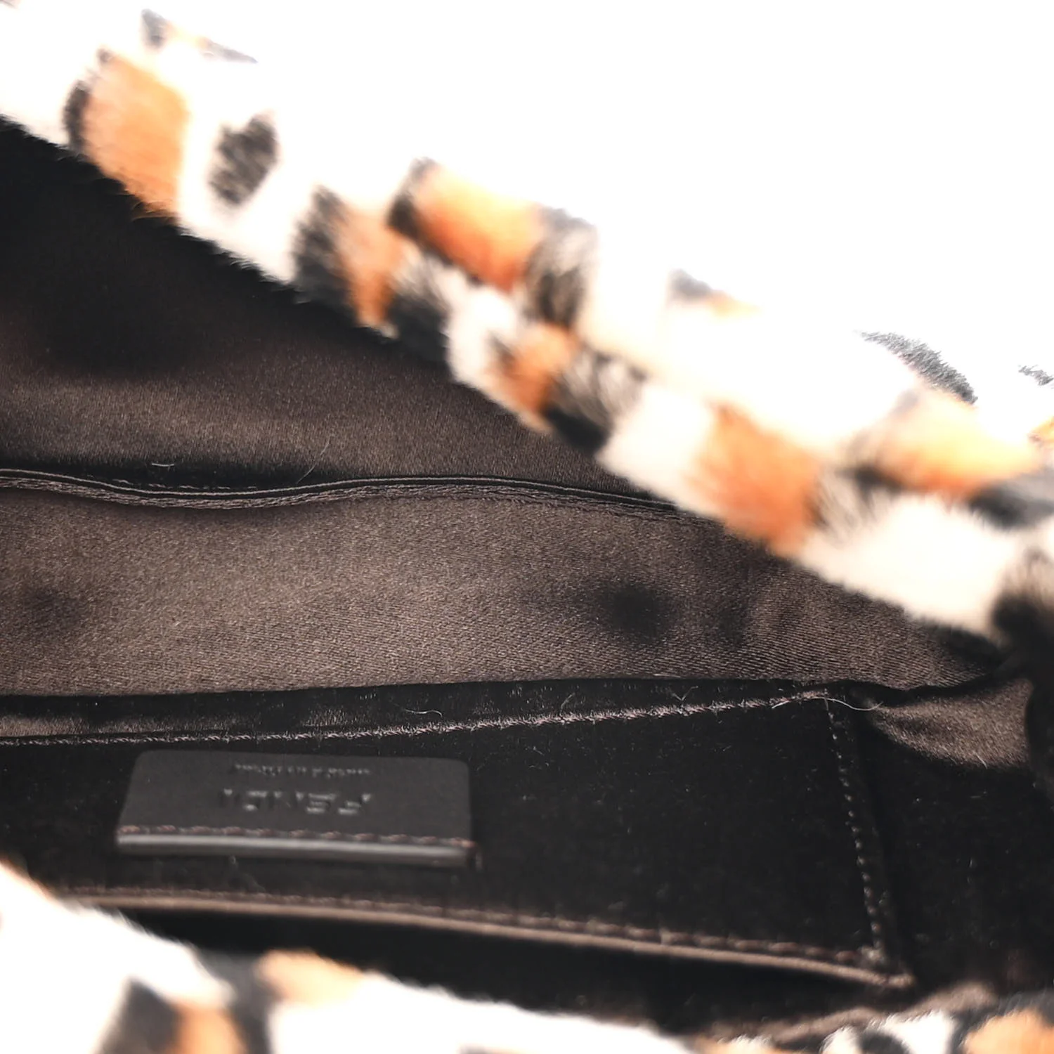 Calf Hair Leopard Print Phone Baguette Moro - Top Club