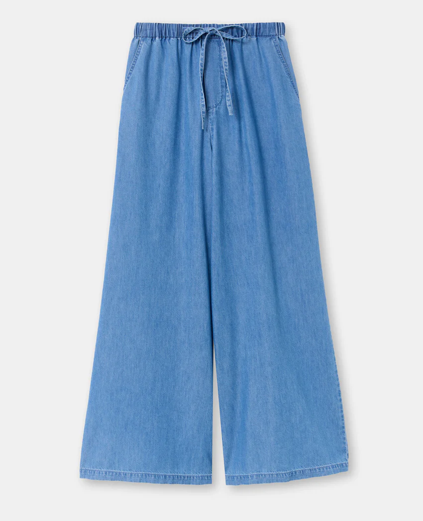 Pimkie Pantalon large ceinture élastiquée effet jean