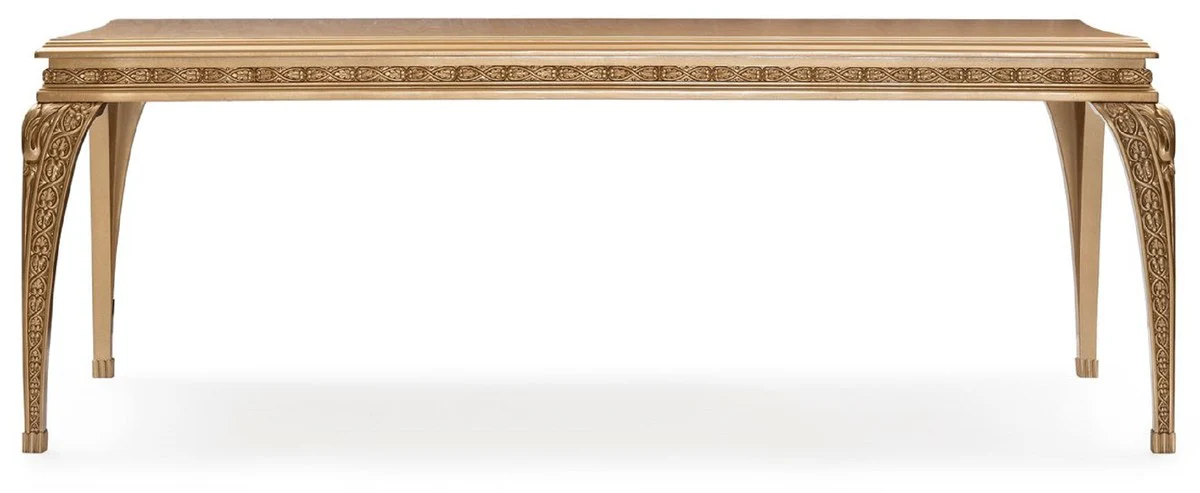 Luxury Baroque Dining Table Gold - Rectangular Baroque Style Kitchen Table - Luxury Dining Room Furniture in Baroque Style - Baroque Dining Room Furniture - Baroque Furnishings