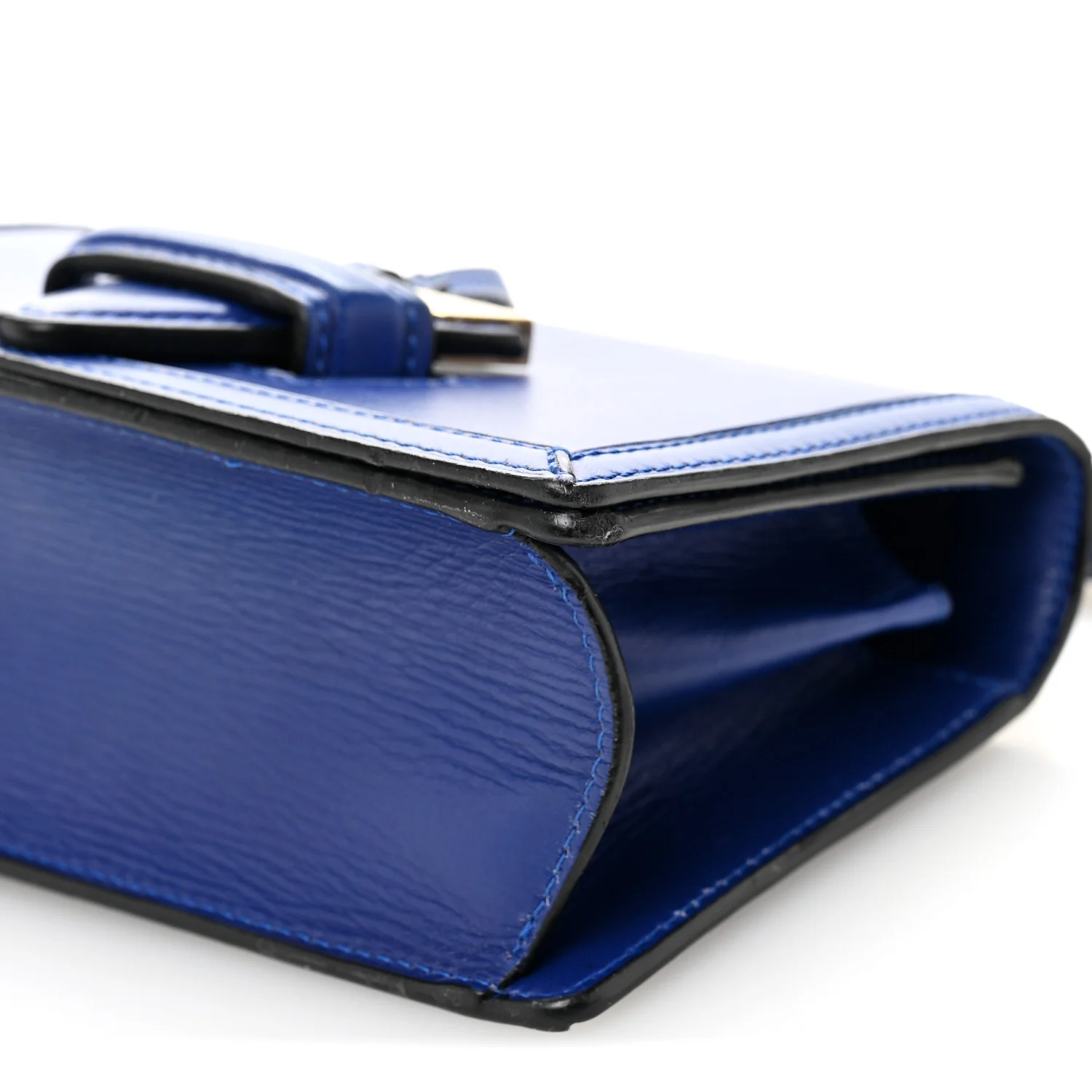 Calfskin Small Barcelona Shoulder Bag Royal Blue - Top Club