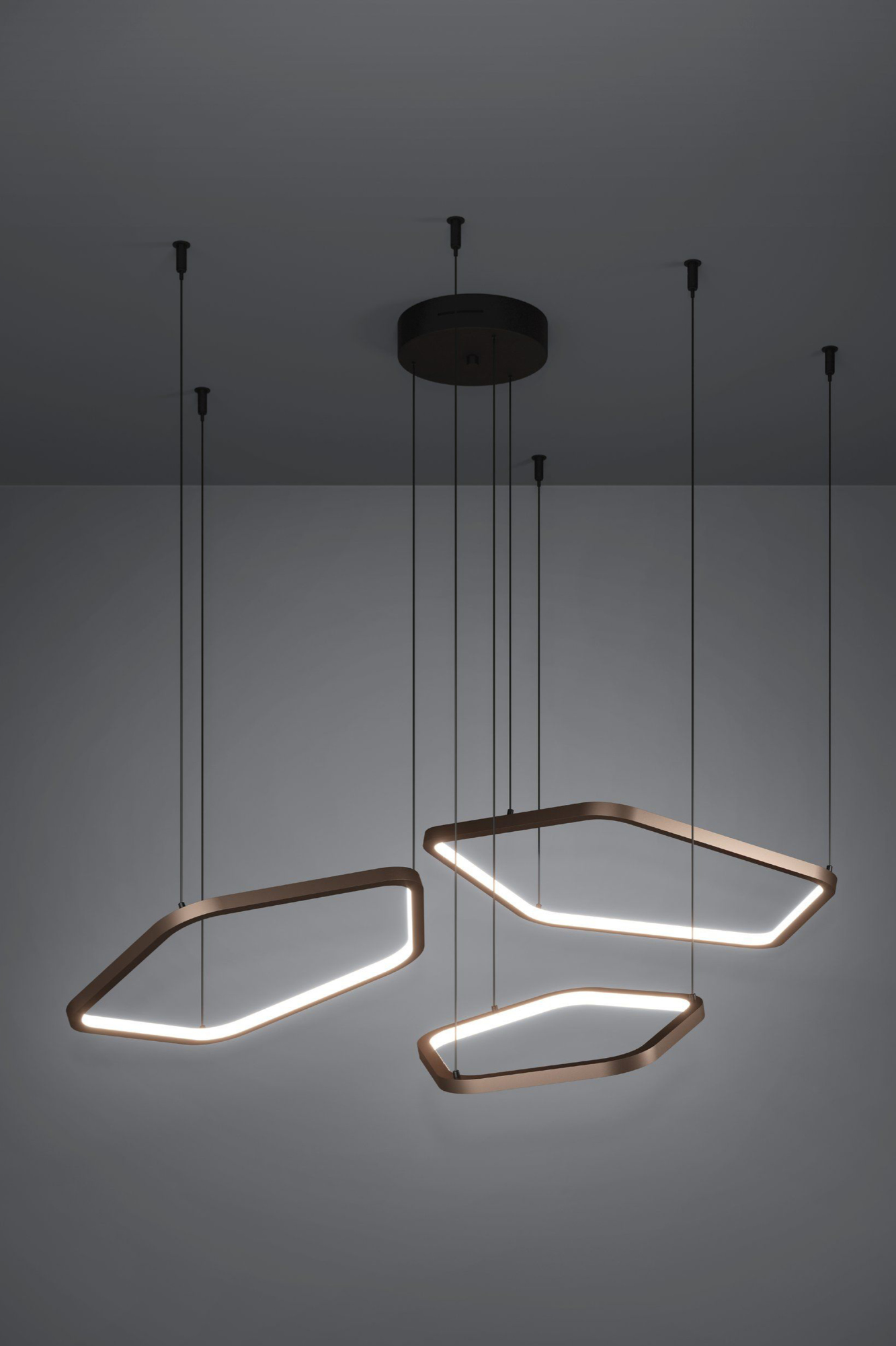 Hanglamp Estrella 3-lichts brons