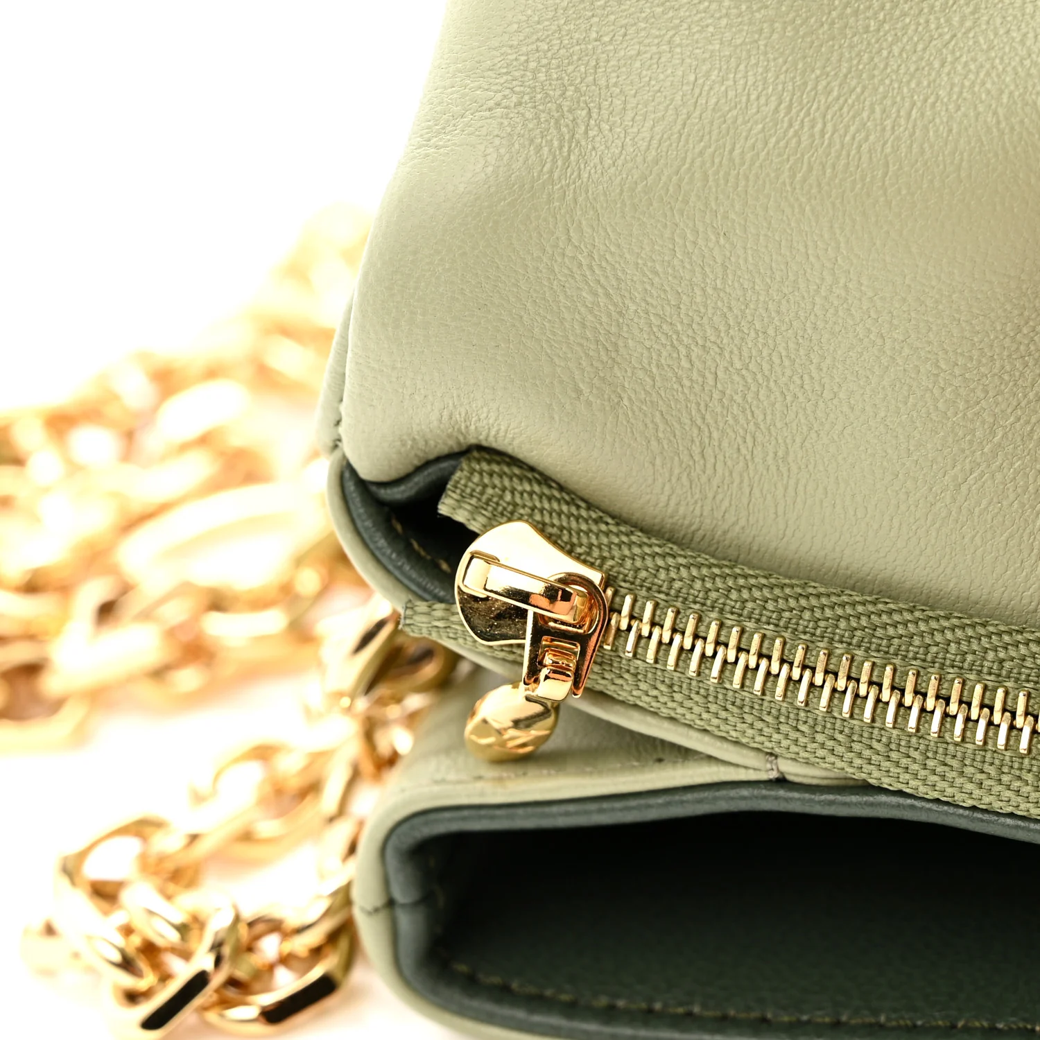 Lambskin Embossed Monogram Pochette Coussin Green - Top Club