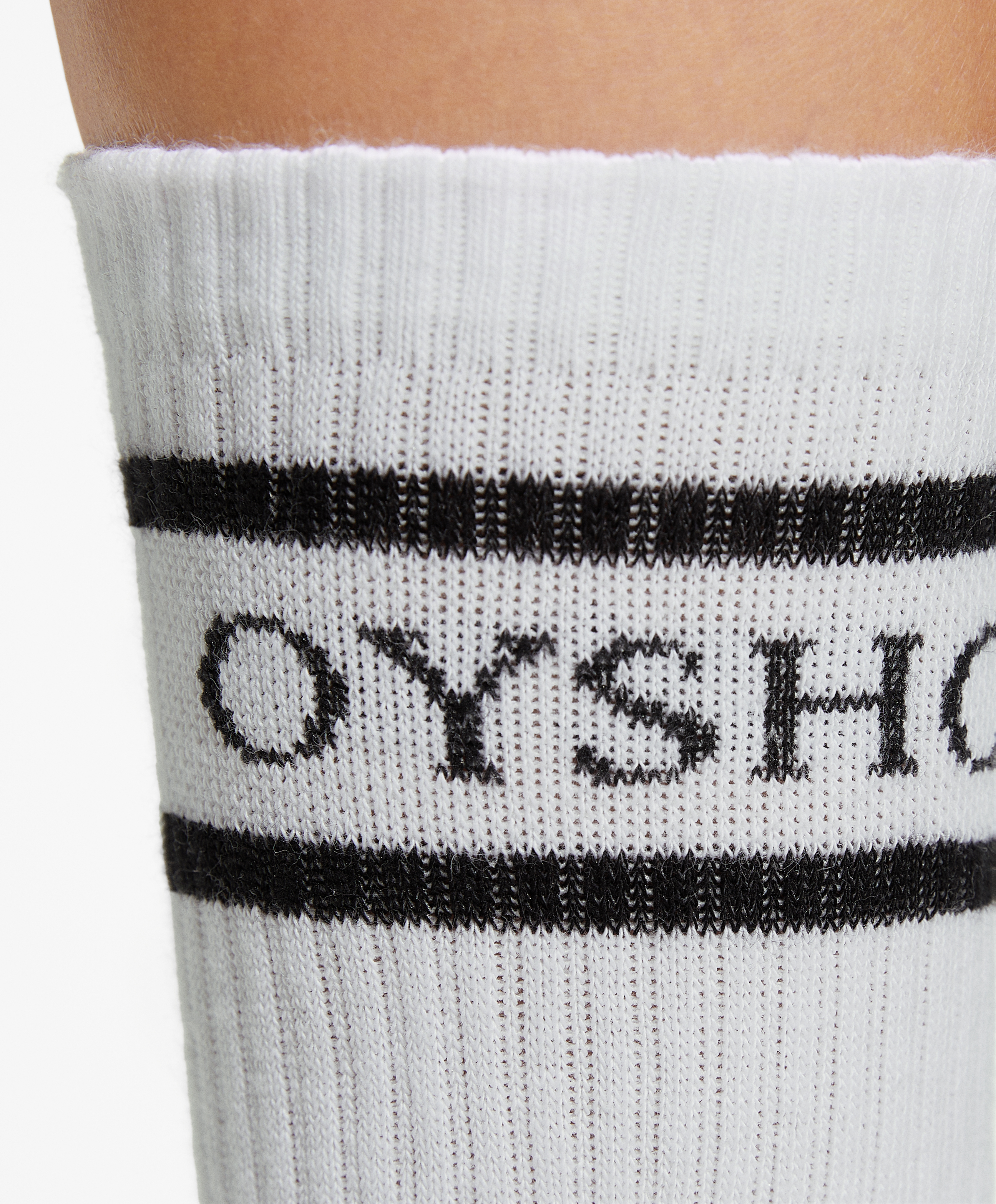 OYSHO Stripe rib classic sports socks in a cotton blend