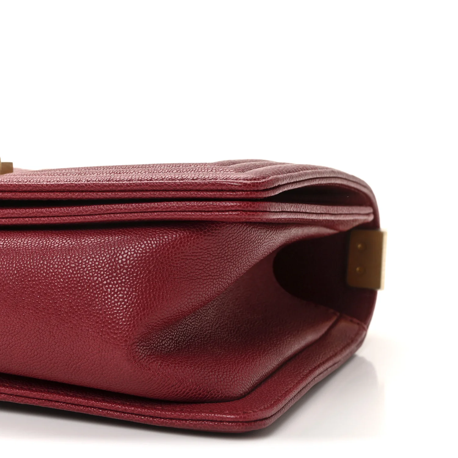 Caviar Quilted Medium Boy Flap Burgundy - Top Club