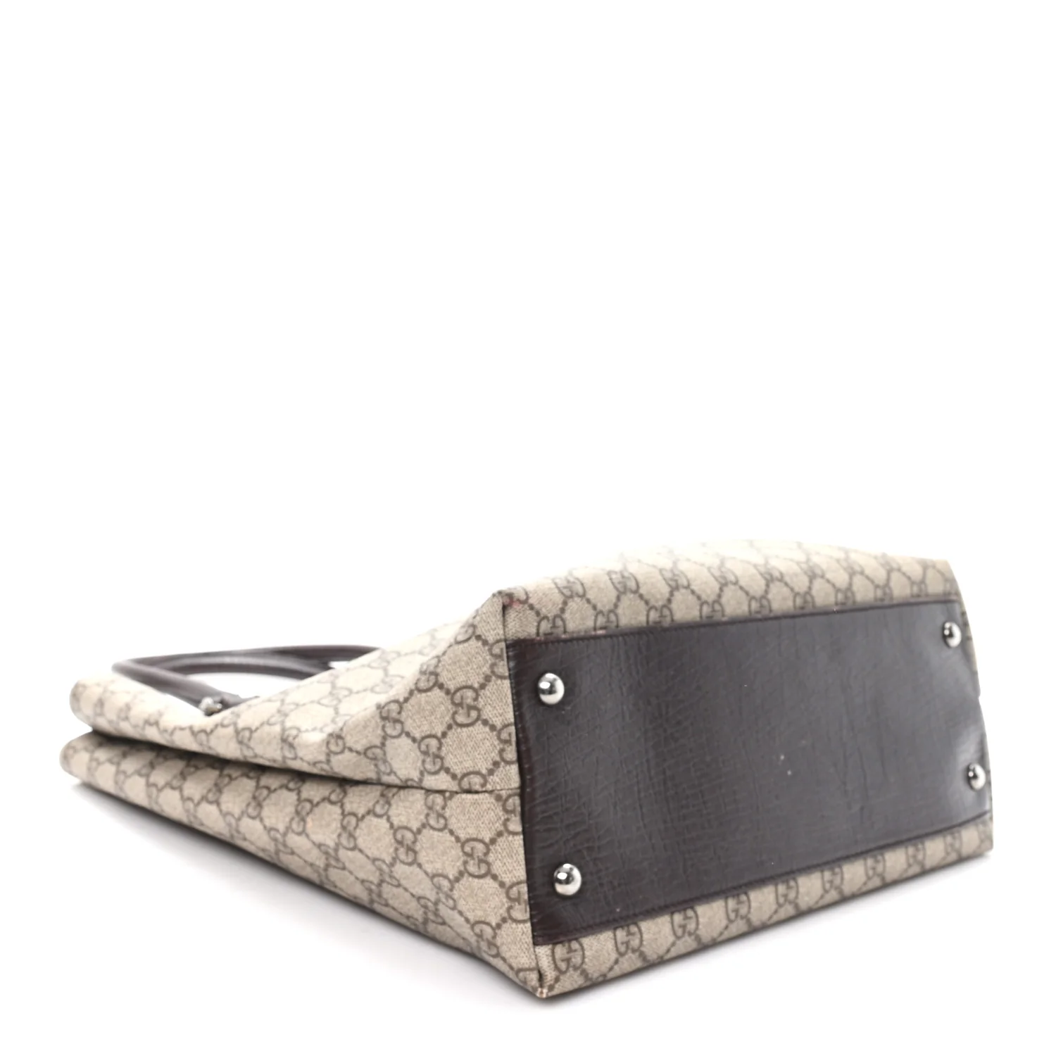 GG Plus Monogram Small Vertical Tote Dark Brown - Top Club
