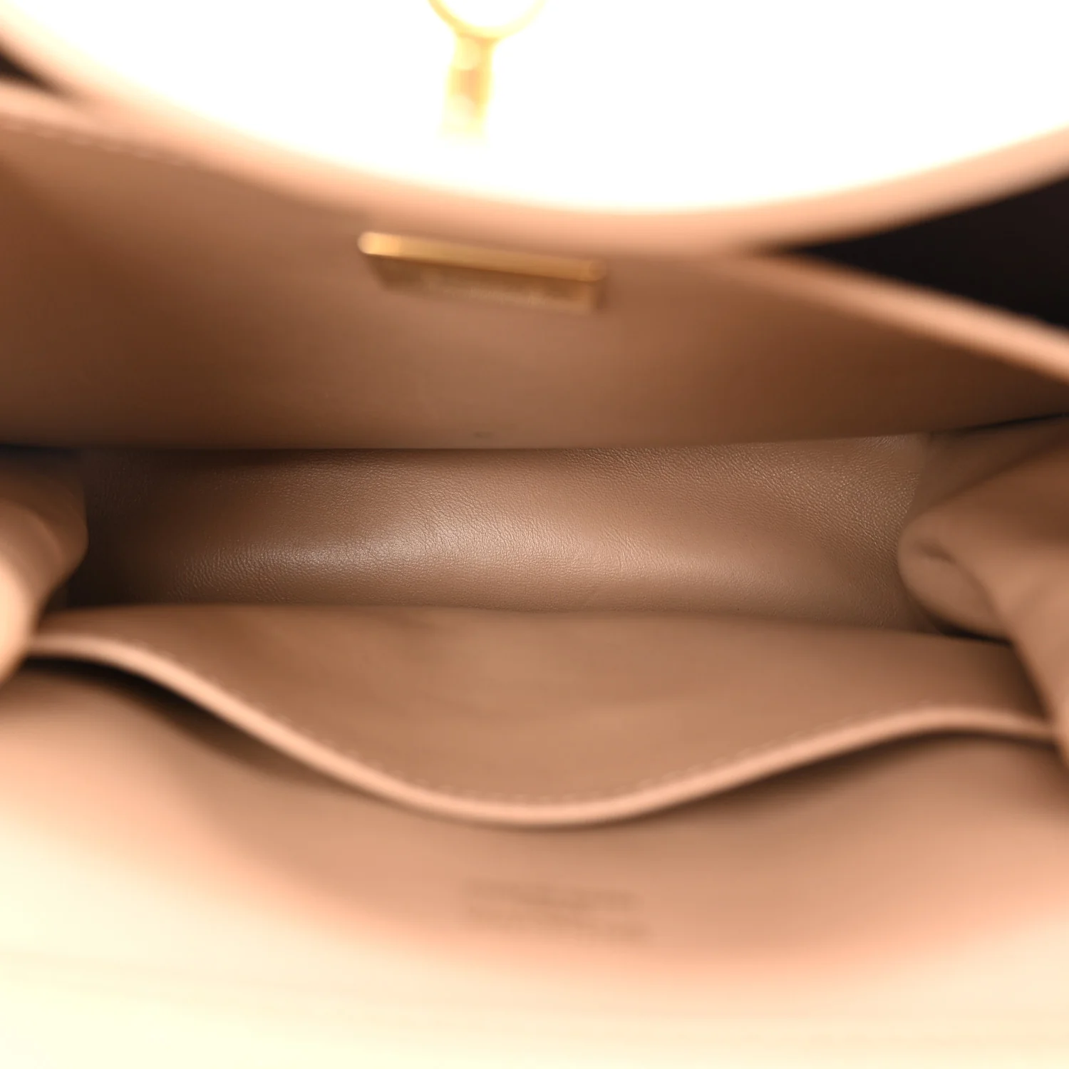 Natural Smooth Calfskin Mini Rodeo Top Handle Handbag Latte - Top Club