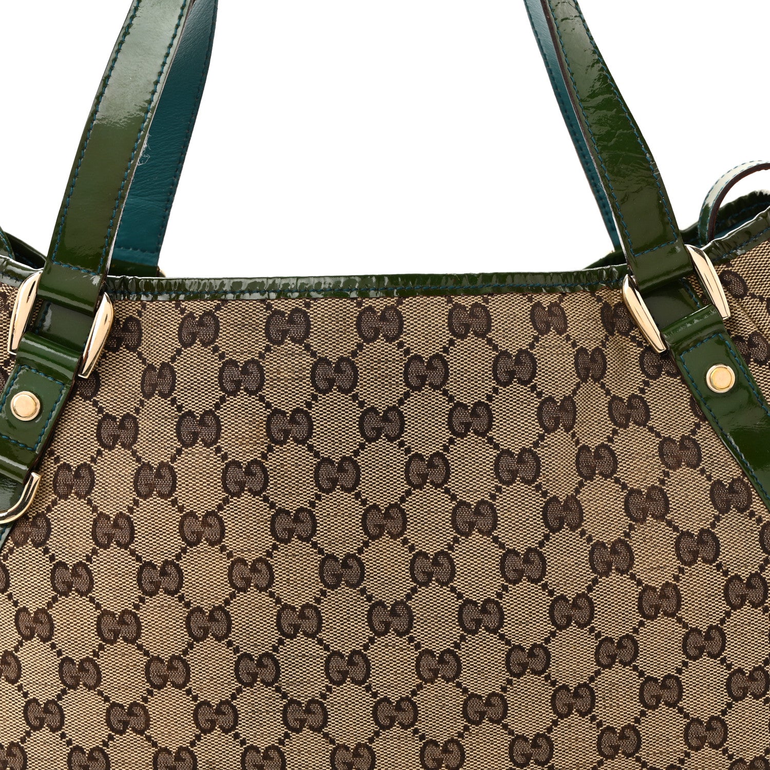 Monogram Patent Medium Abbey Shoulder Bag Blue - Top Club