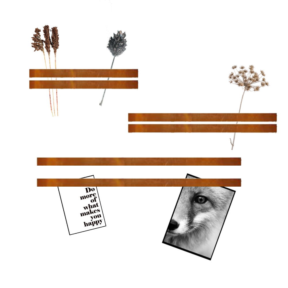 Lijst leer magneet 50 cm (2 stuks) COGNAC-2stuks
