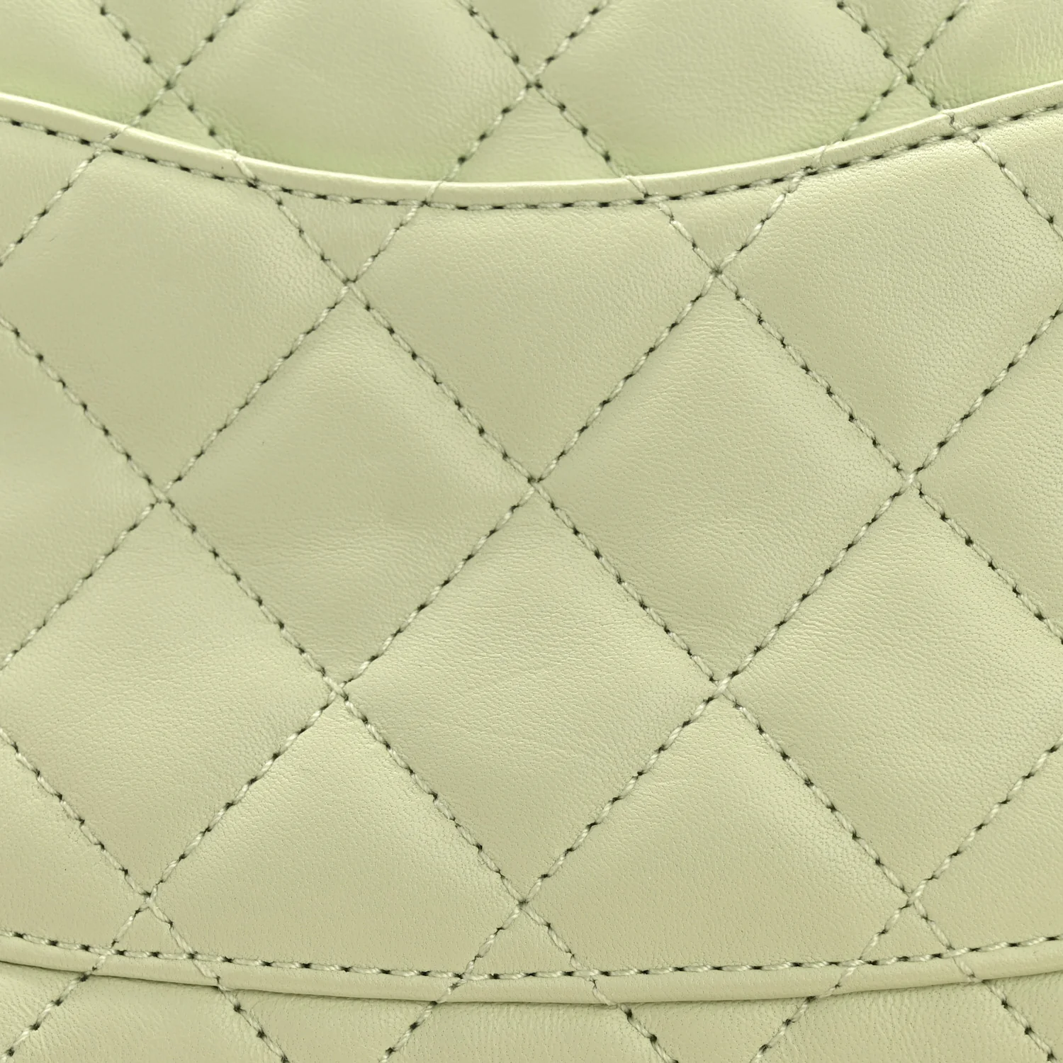 Lambskin Quilted Mini Pearl Crush Flap Light Green - Top Club