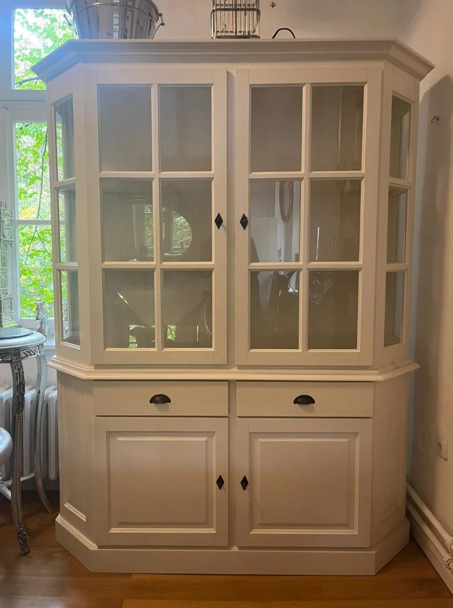 Country house style dining room cupboard white 160 x H. 200 cm - country house style furniture