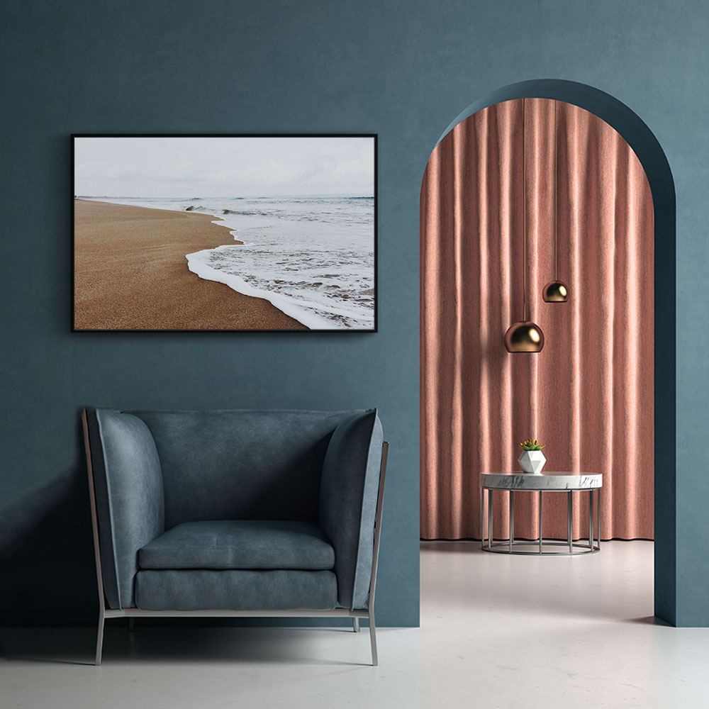 Walljar poster ingelijst - Stille Golven Poster ingelijst - 70 x 100 cm