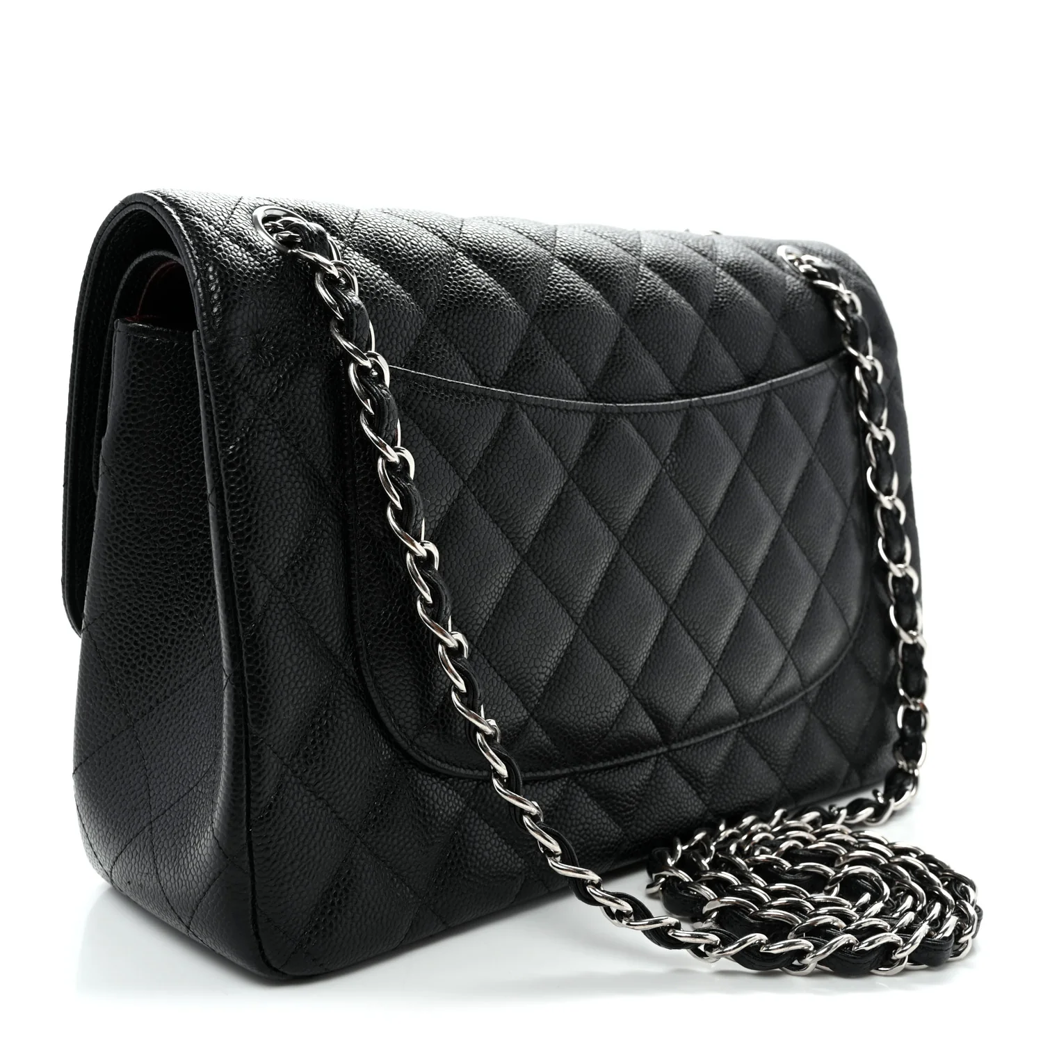 Caviar Quilted Jumbo Double Flap Black - Top Club