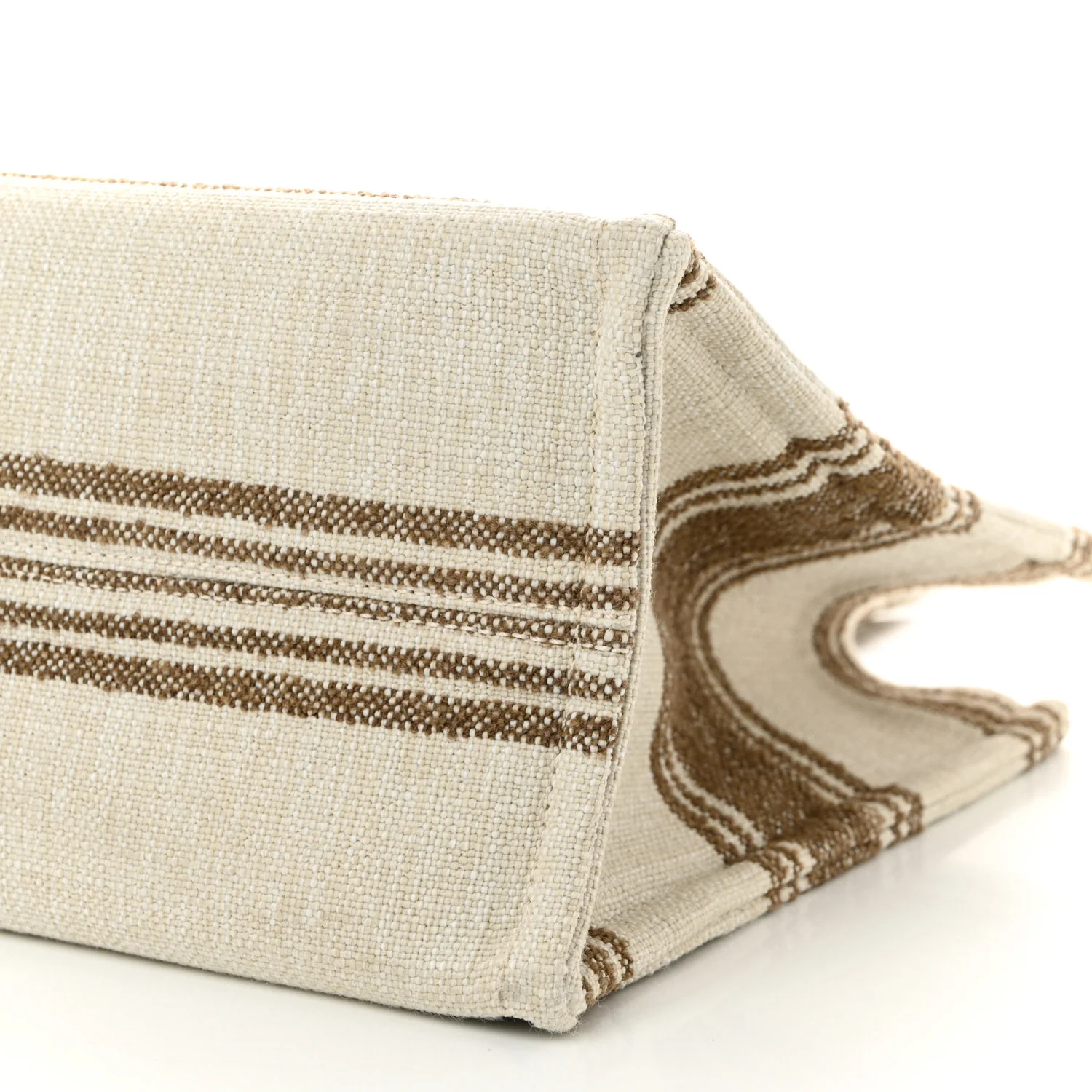 Jacquard Striped Large Cabas Thais Tobacco Tan - Top Club