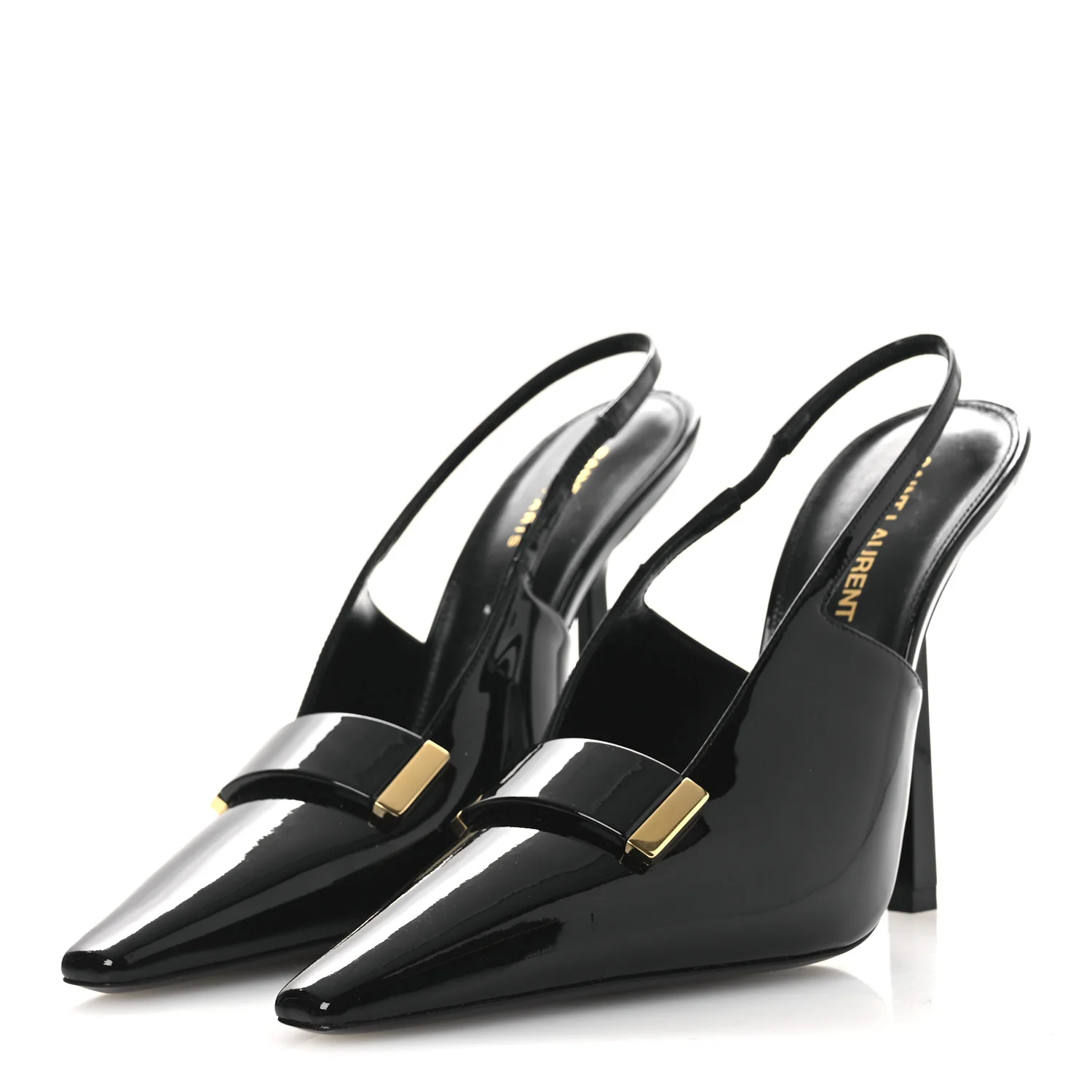 Vernice Grupy Madame 115mm Slingback Pumps 38 Black - Top Club