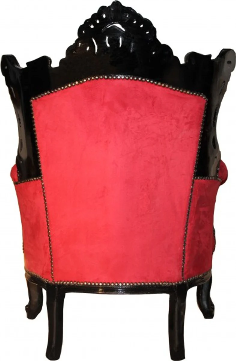 Baroque armchair Al Capone Bordeaux / Black 80 x 90 x H. 128 cm - antique style