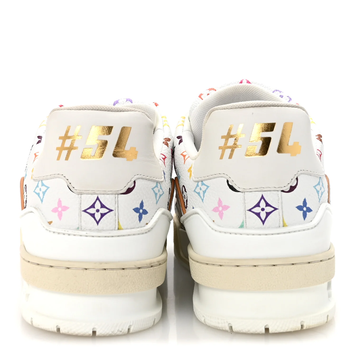 LV X TM Calfskin Monogram Multicolor Womens LV Trainer Sneakers 37.5 White - Top Club