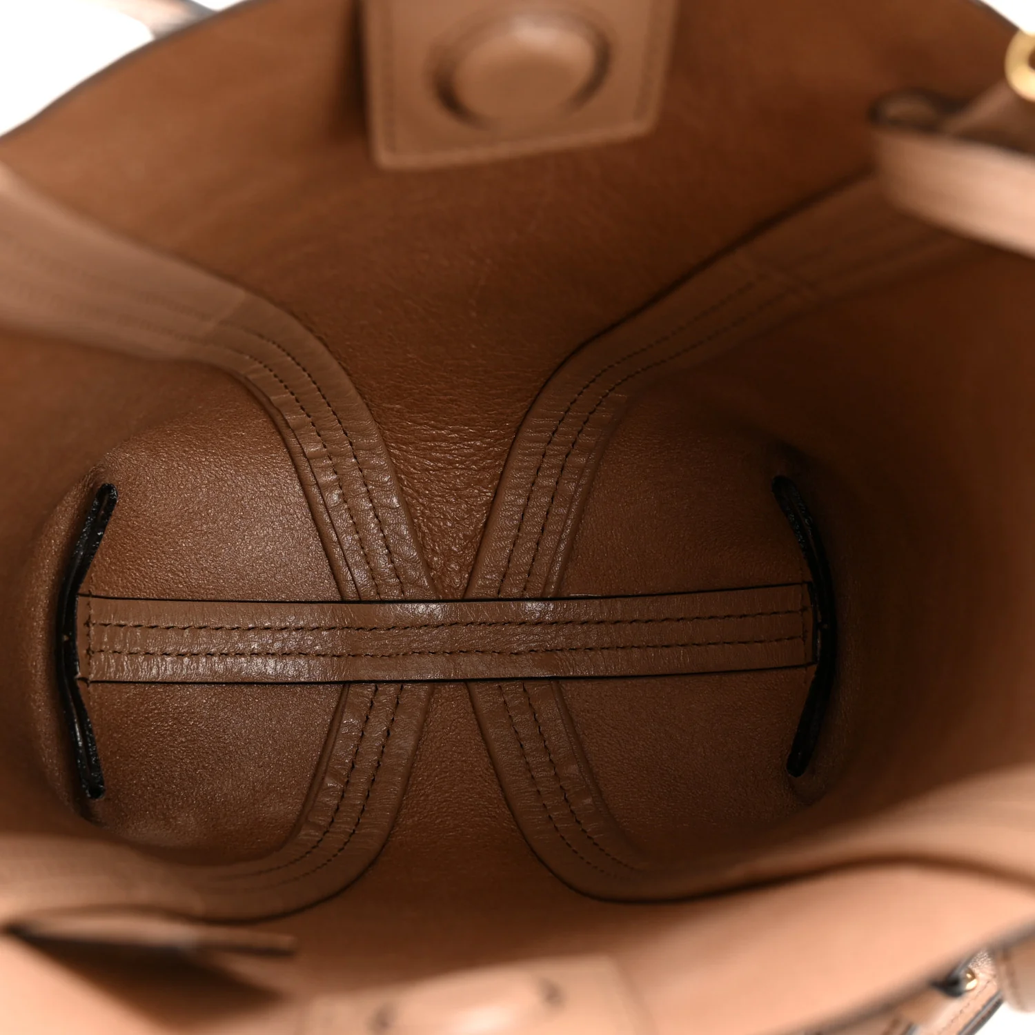 Grained Calfskin Small Spin Tote Woodrose - Top Club