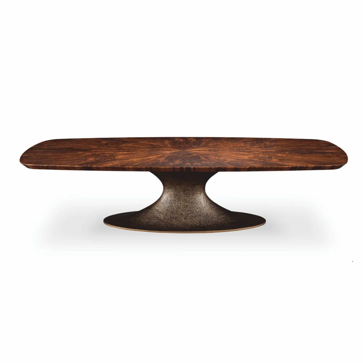 Luxury dining table brown / antique yellow gold 310 cm - dining room furniture