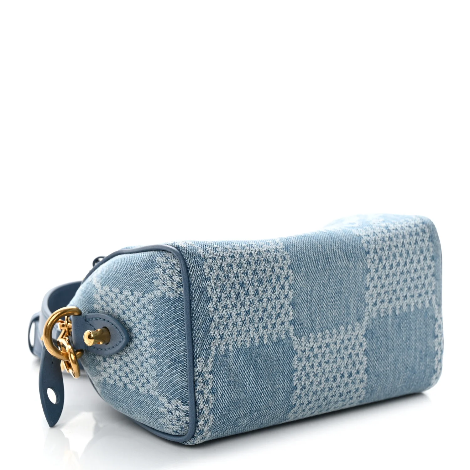 Damier Denim 3D Speedy Bandouliere 18 Denim Blue - Top Club