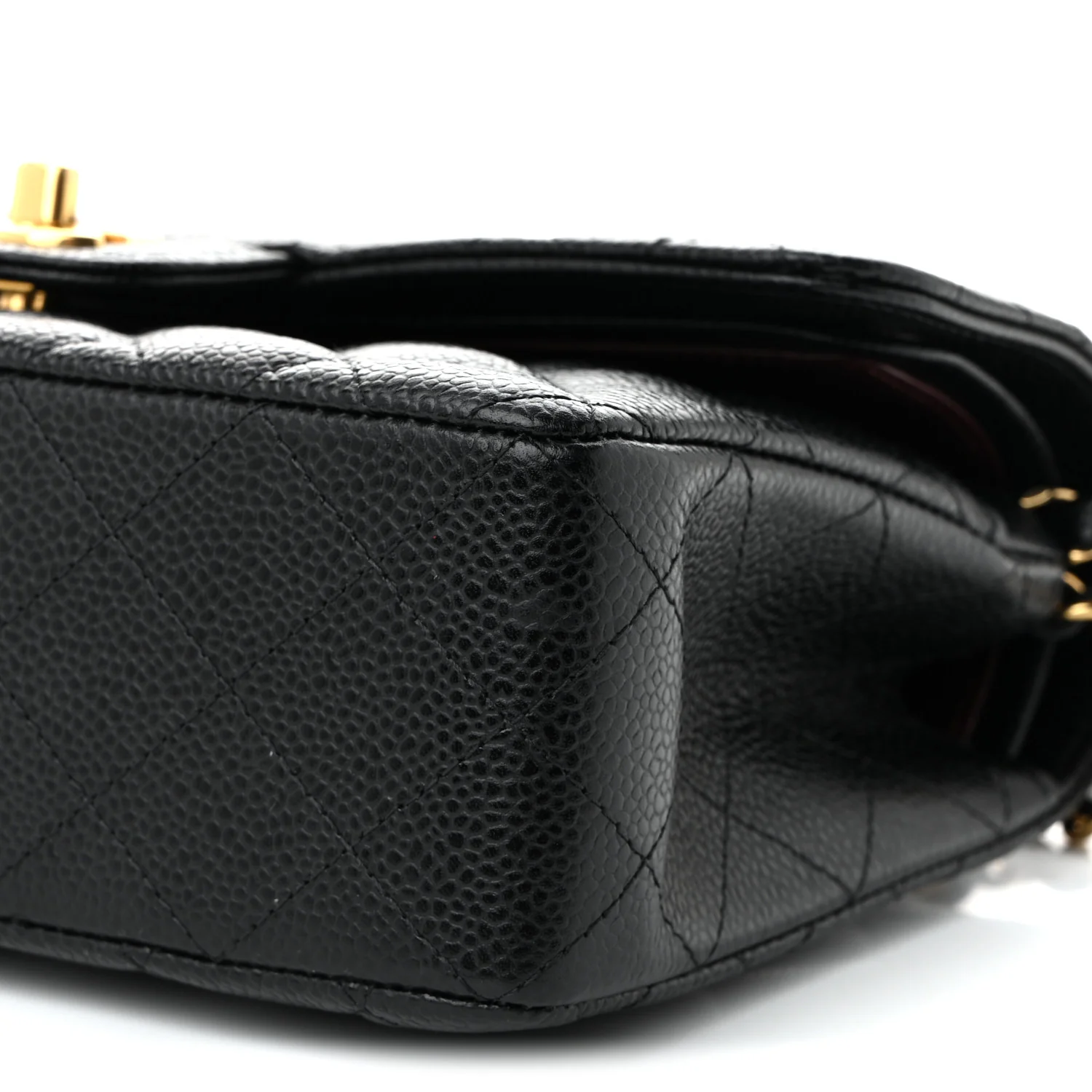 Caviar Quilted Small Double Flap Black - Top Club