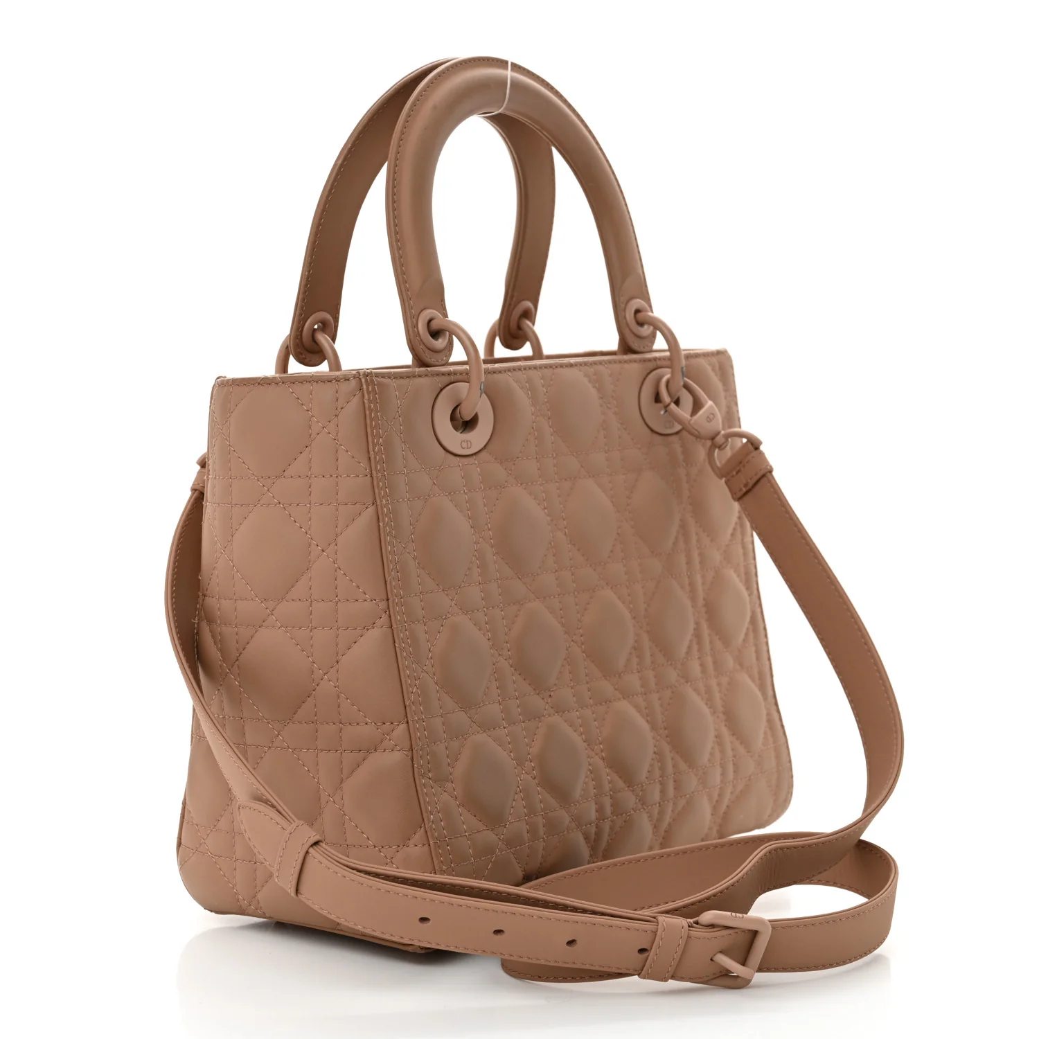 Ultra Matte Calfskin Cannage Medium Lady Dior Beige - Top Club