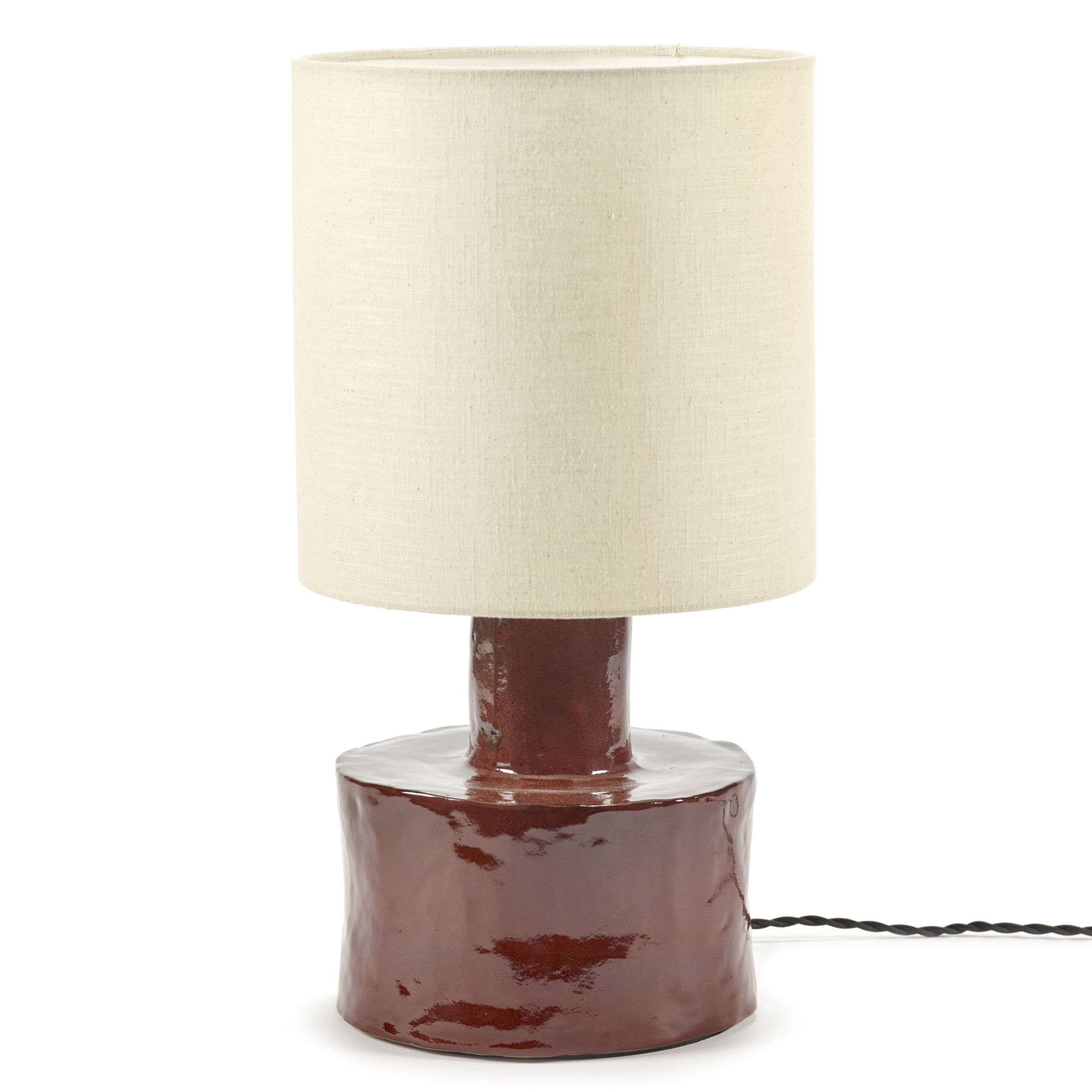 Tafellamp Catherine red/beige