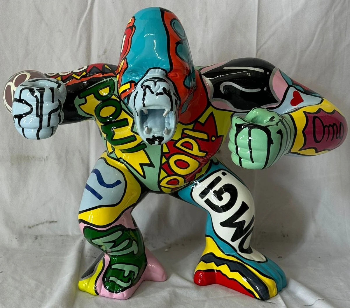 Decorative figure gorilla monkey colorful H. 50 cm - decorative sculpture