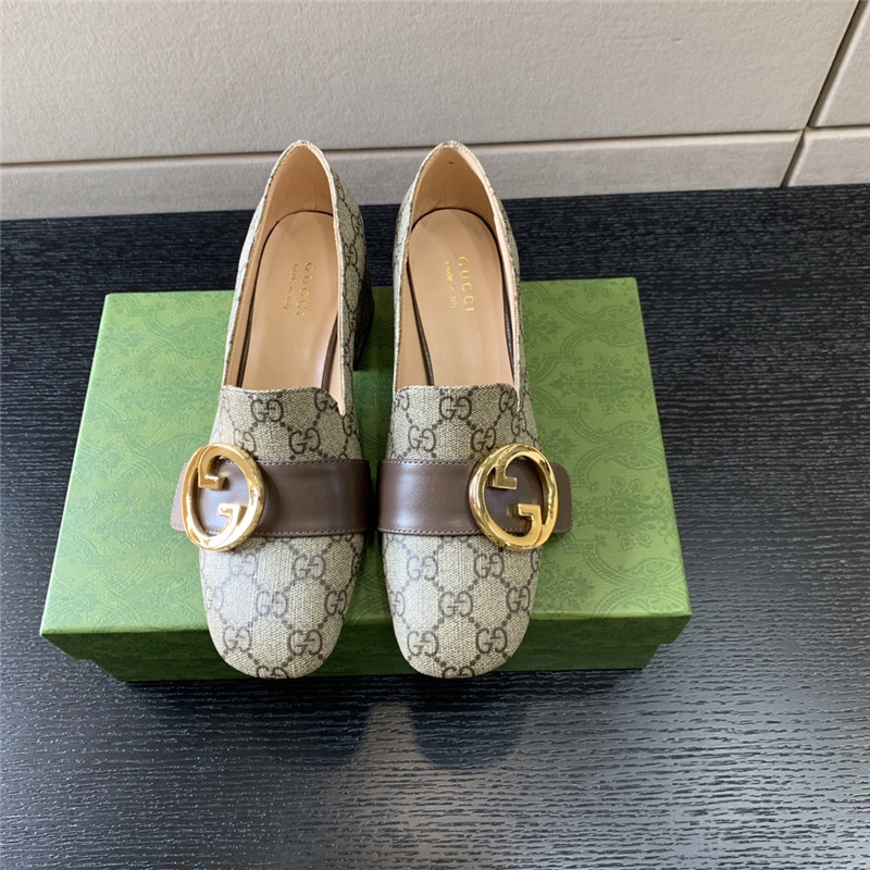 gucci retro fashion round interlocking double G logo shoes - Sneaker Replica Workshop