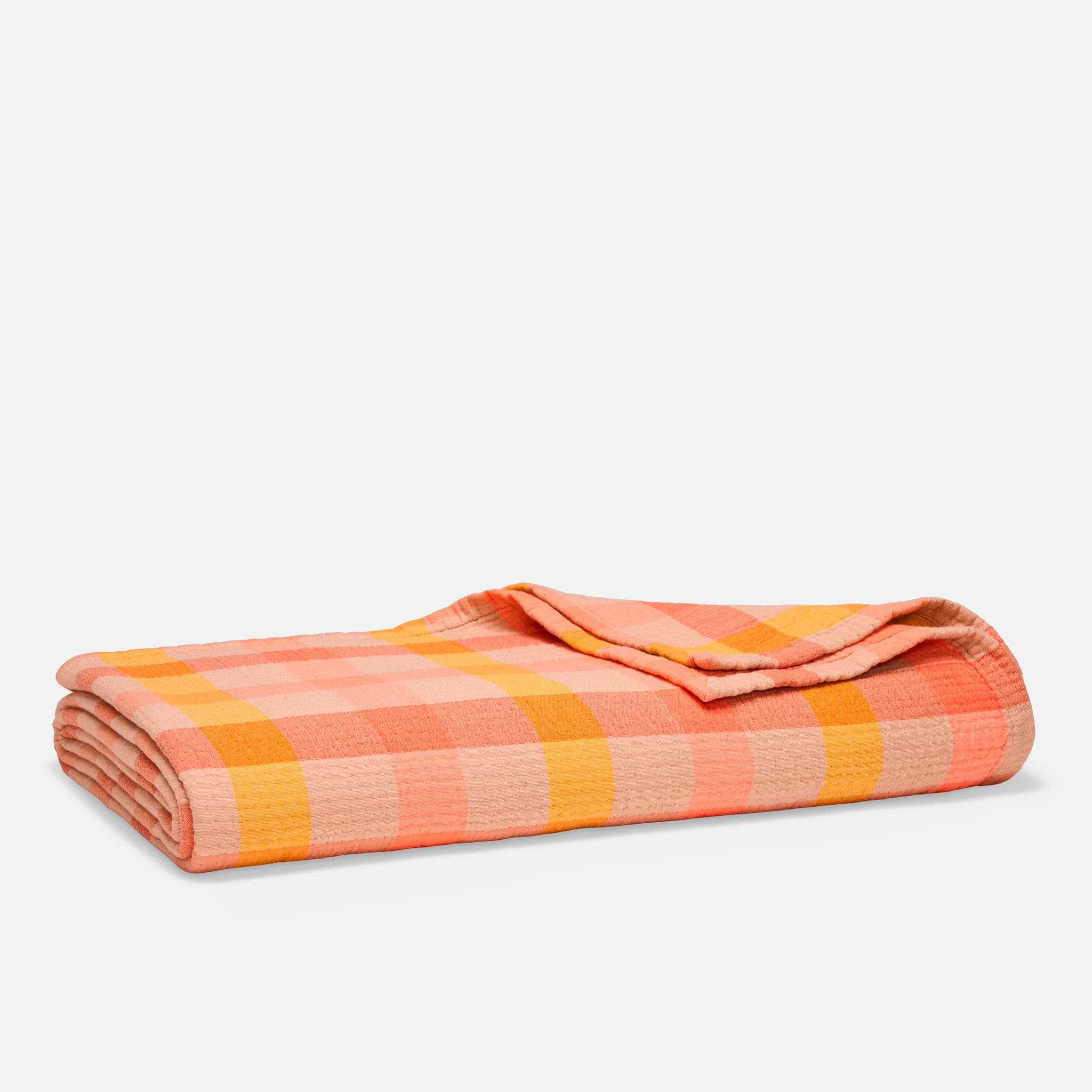 Sunwashed Check Bed Blanket