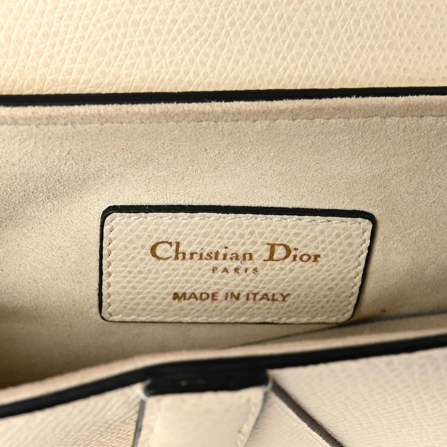 Grained Calfskin Mini Saddle Bag White - Top Club