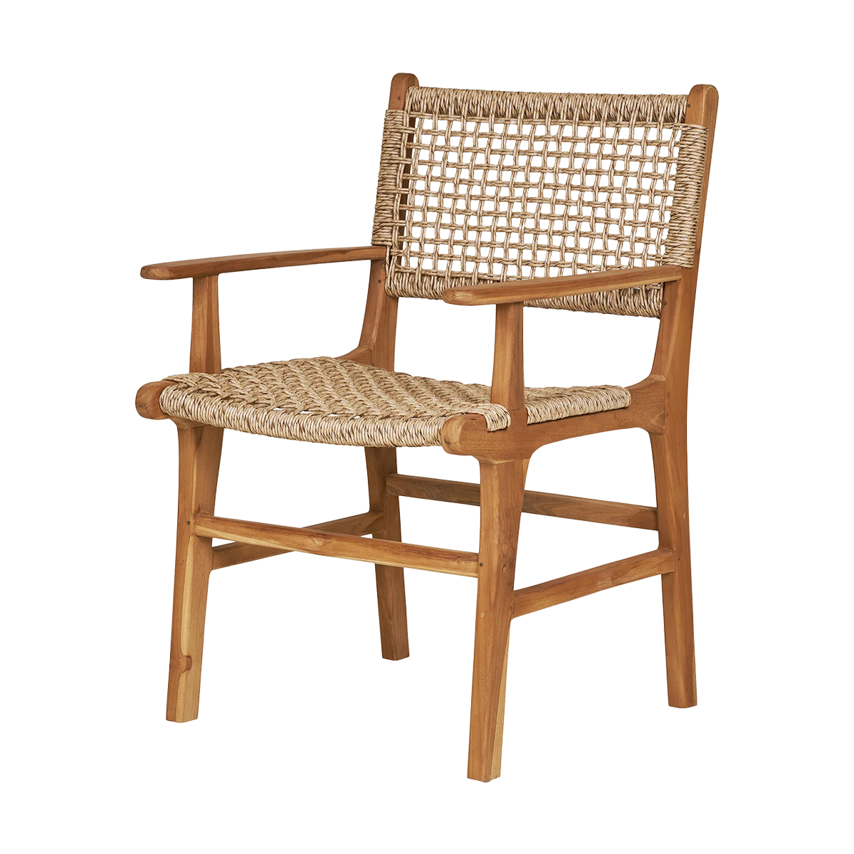 Houten tuinstoel Elodie - met armleuningen Naturel