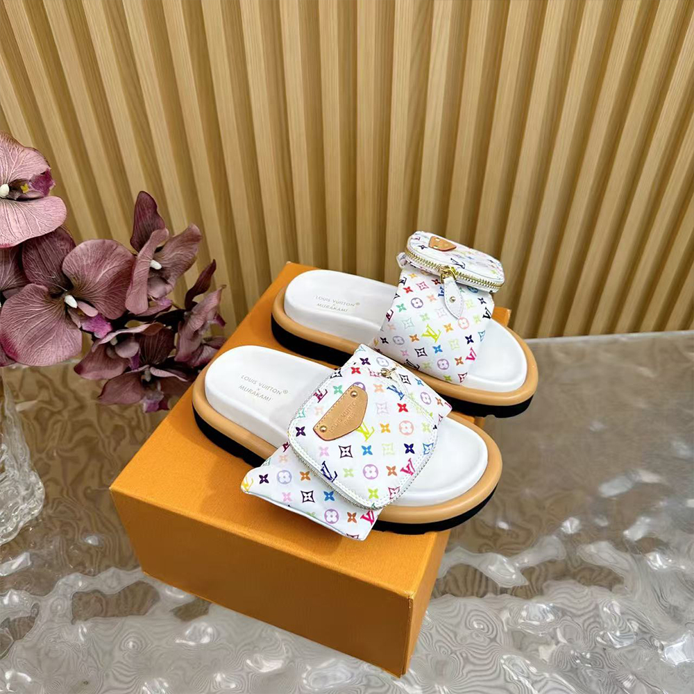 Louis Vuitton x Murakami  Pool Pillow Flat Comfort Mule (Replica) - Sneaker Replica Workshop