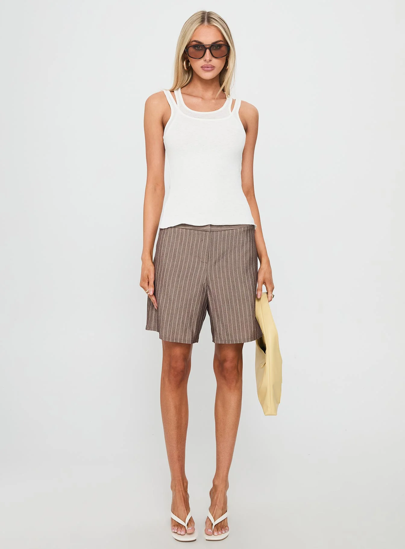 Ceyla Layered Tank Top White