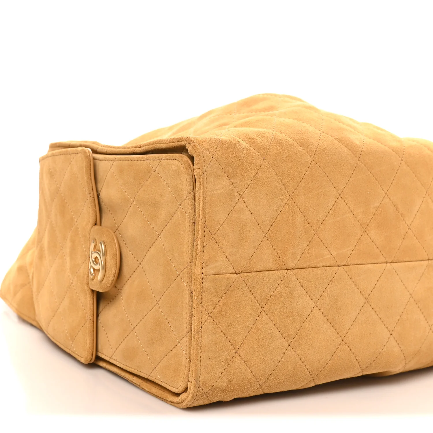 Suede Quilted Medium Chanel 25 Handbag Beige - Top Club