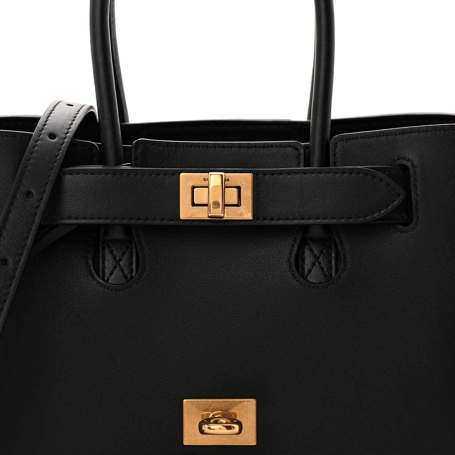 Smooth Calfskin Mini Bel Air Carry All Bag Black - Top Club
