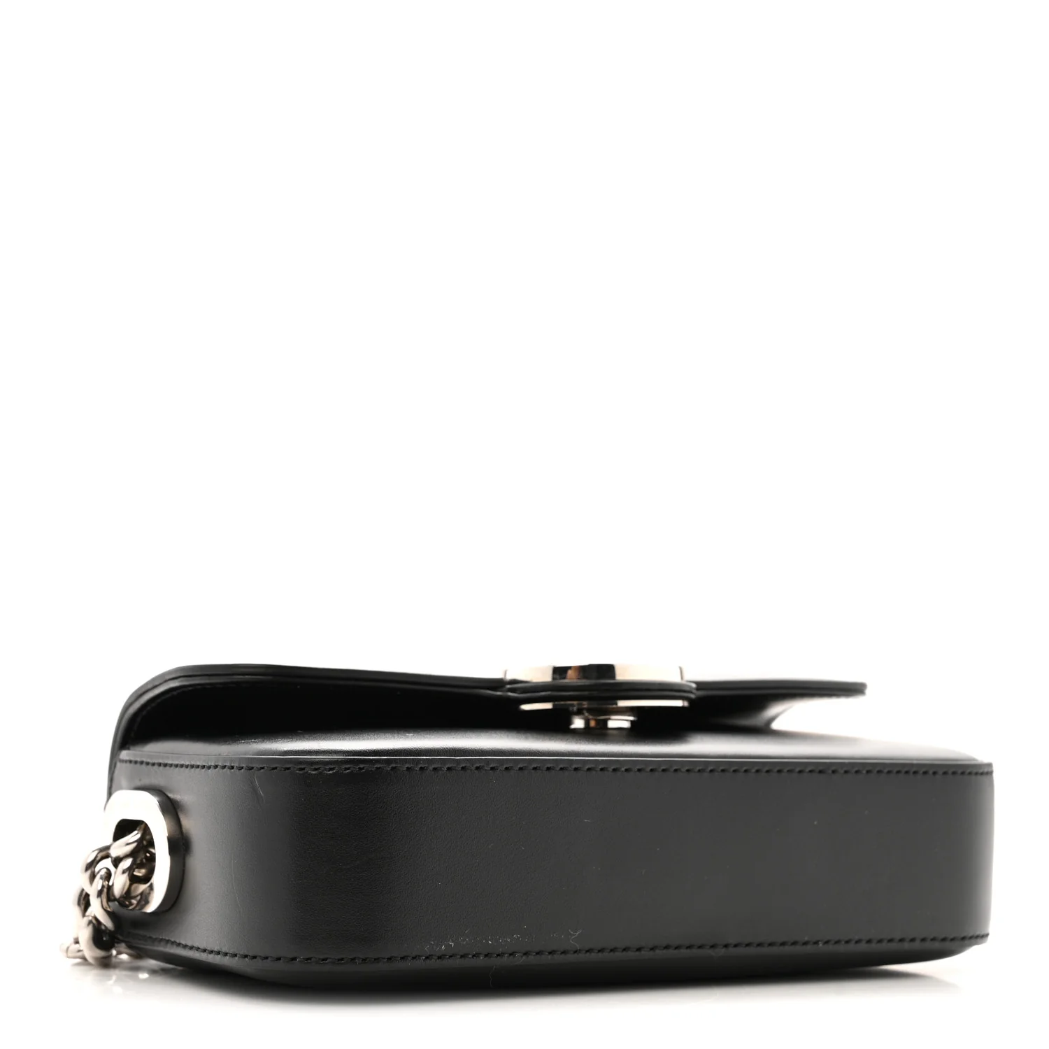 Senna Calfskin Petite GG Top Handle Shoulder Bag Black - Top Club