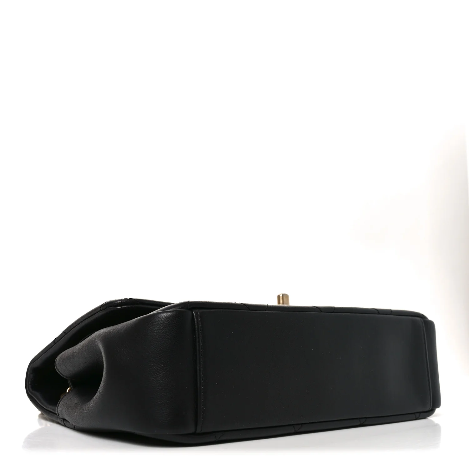 Lambskin Small Chain Handle Flap Bag Black - Top Club