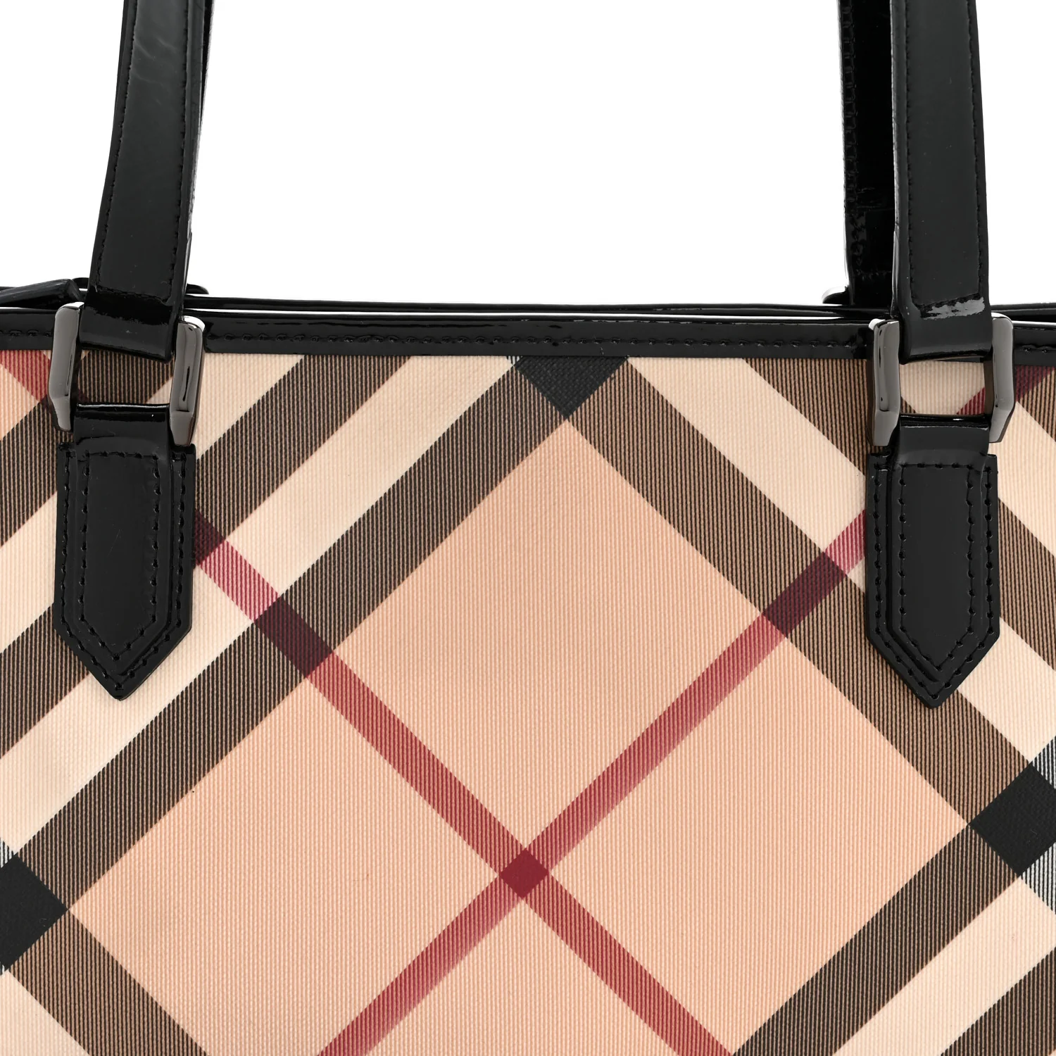 Supernova Check Small Nickie Tote Black - Top Club
