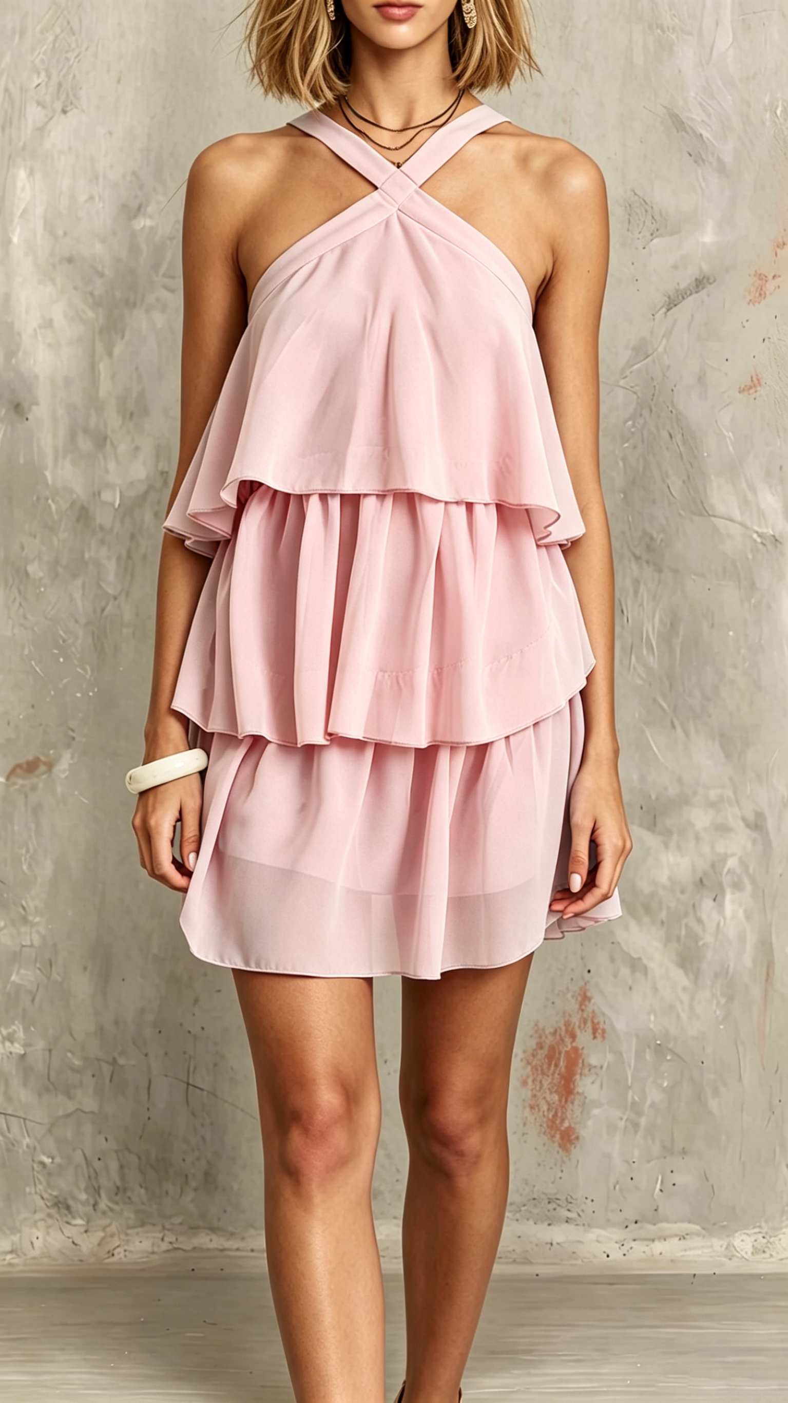 Women's Elegant Casual Layered Strappy Mini Dress - Nordfashionstorm - Women's Clothing, Fashion for You - Nordfashionstorm.com
