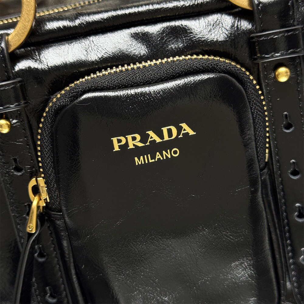Prada Dangle medium leather top-handle bag(HIGH-END GRADE) - Top Club