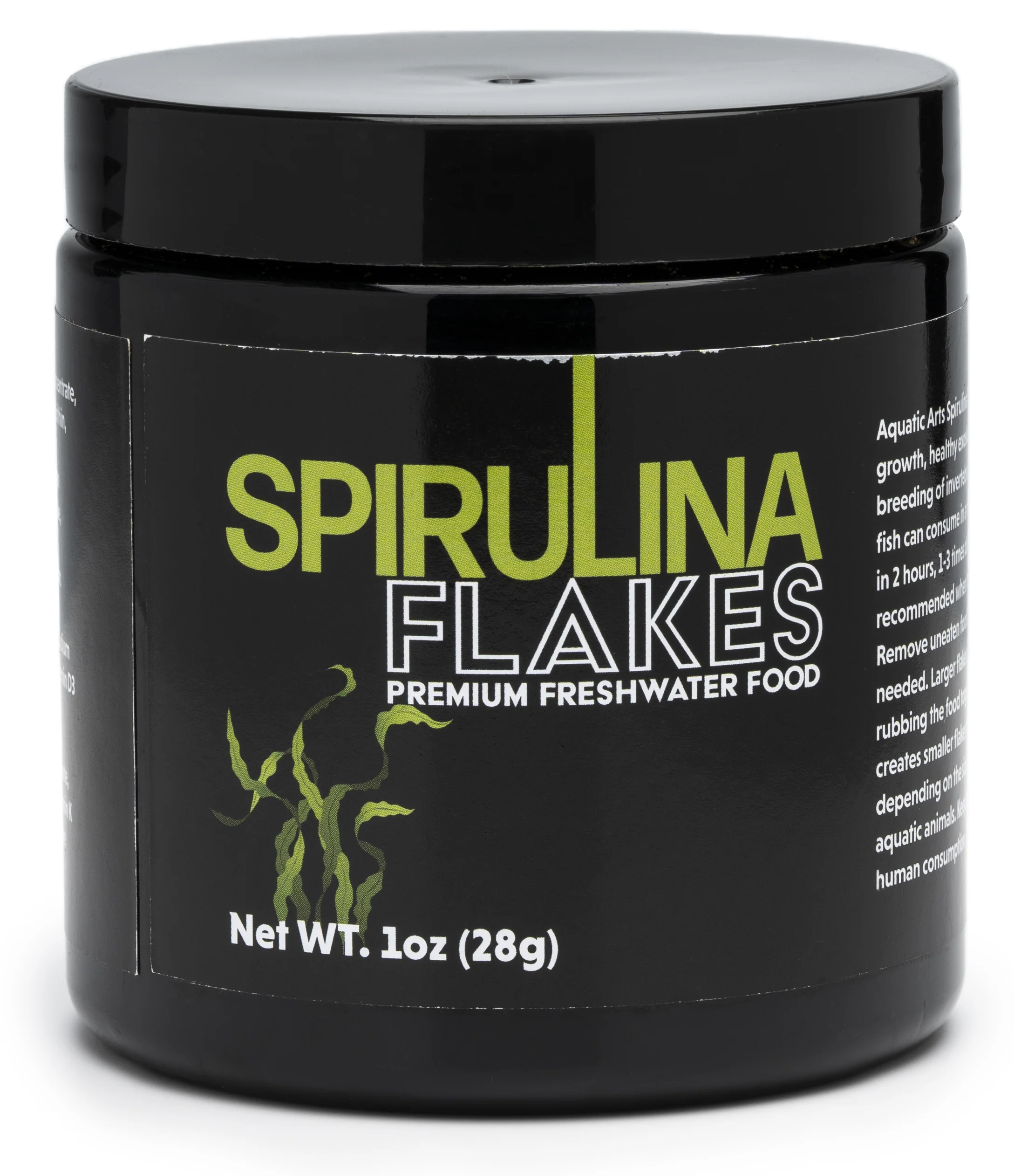 Aquatic Arts Spirulina Flakes Premium Freshwater Food (1 -2oz.)