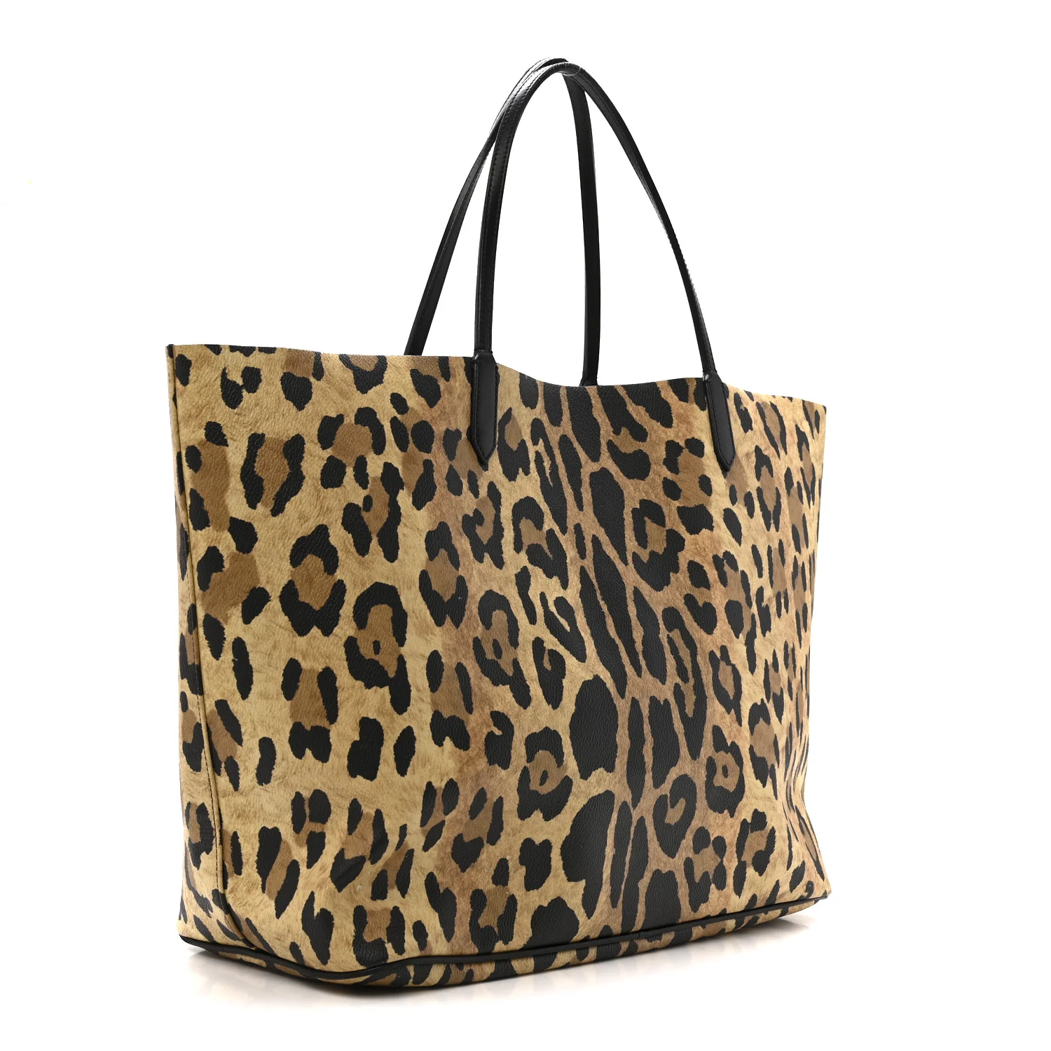 Textured Coated Canvas Leopard Print Large Antigona Tote - Top Club