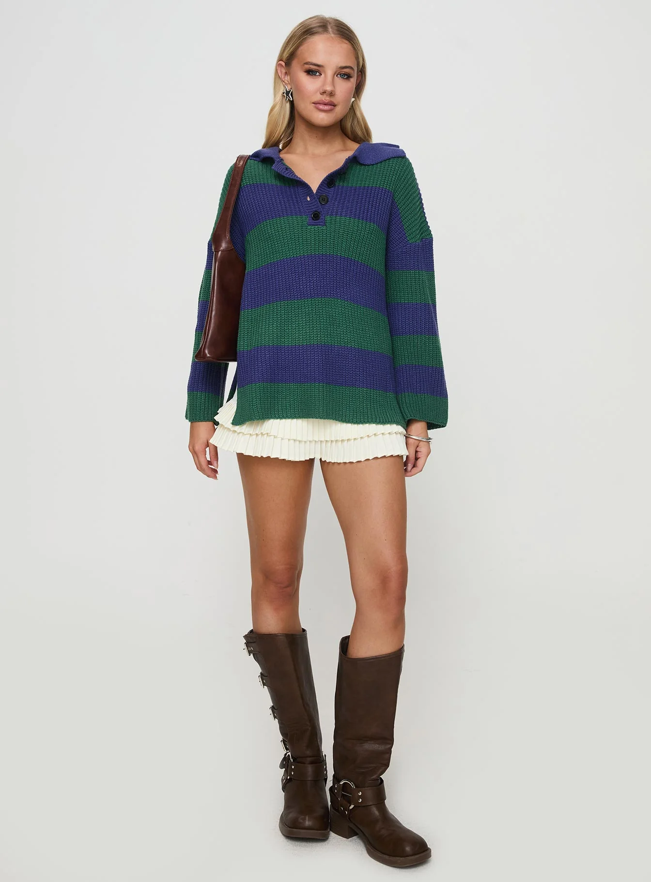 Olivah Jumper Blue / Green