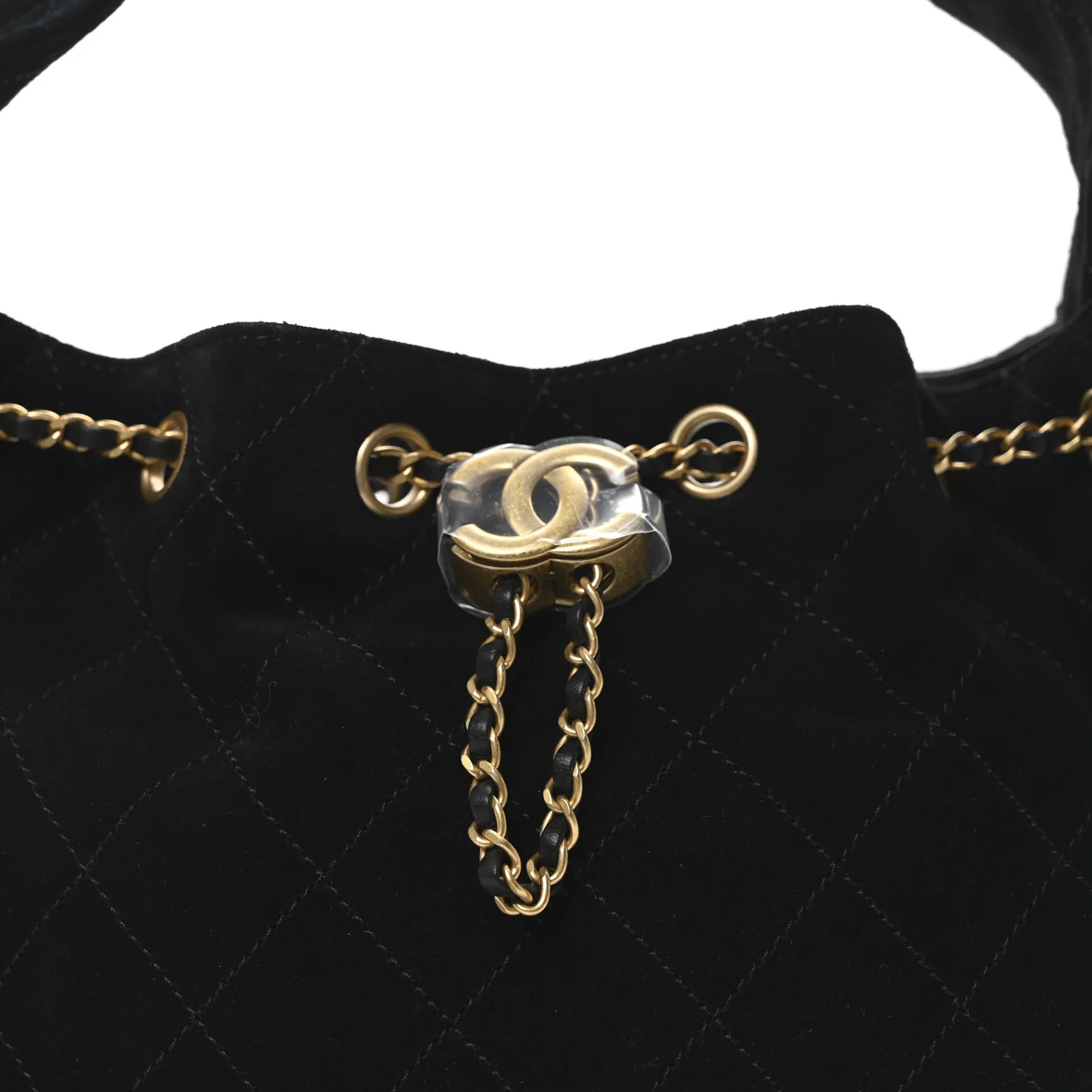 Suede Quilted Small Chanel 25 Handbag Black - Top Club
