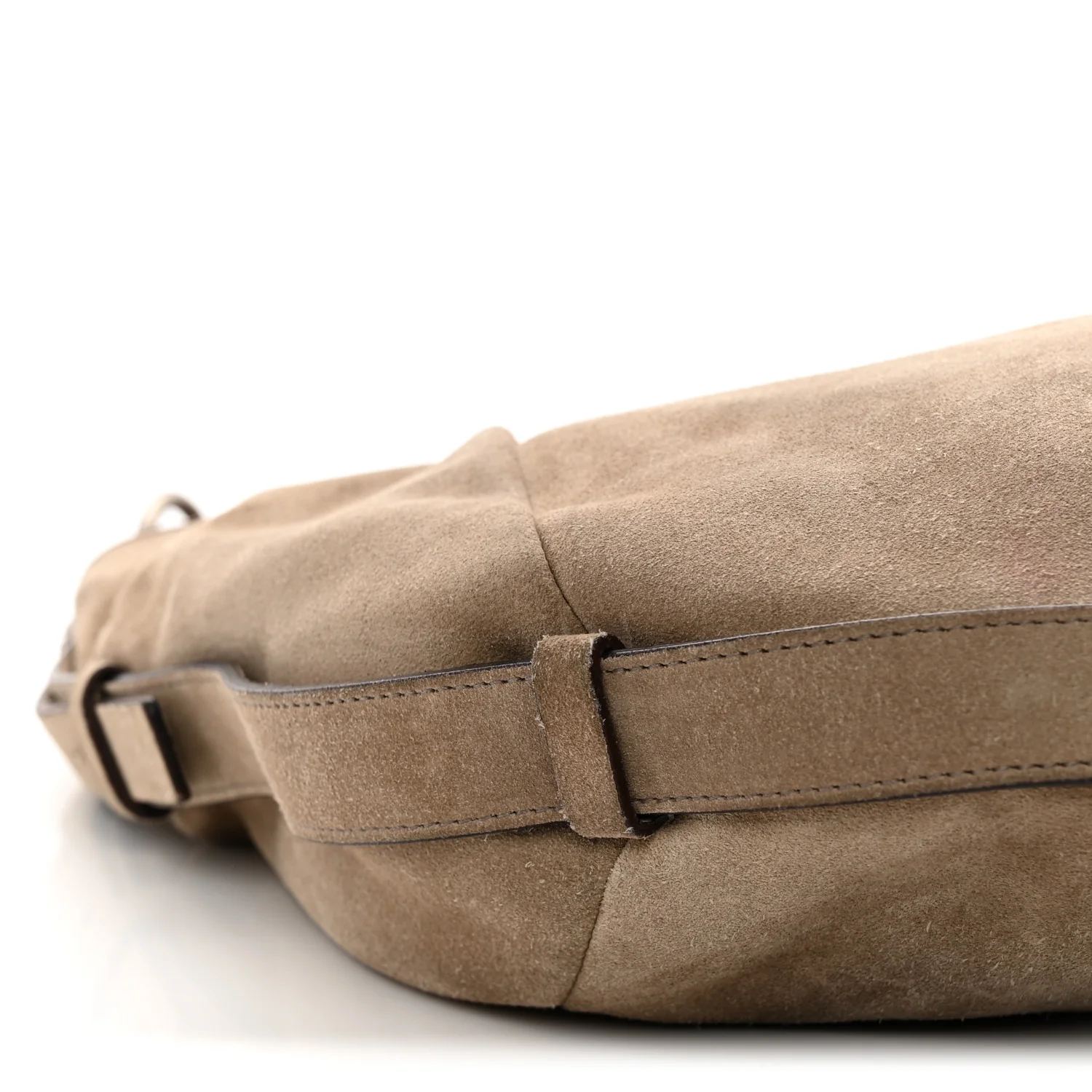 Suede Buffalo Horn Mombasa Hobo Beige - Top Club