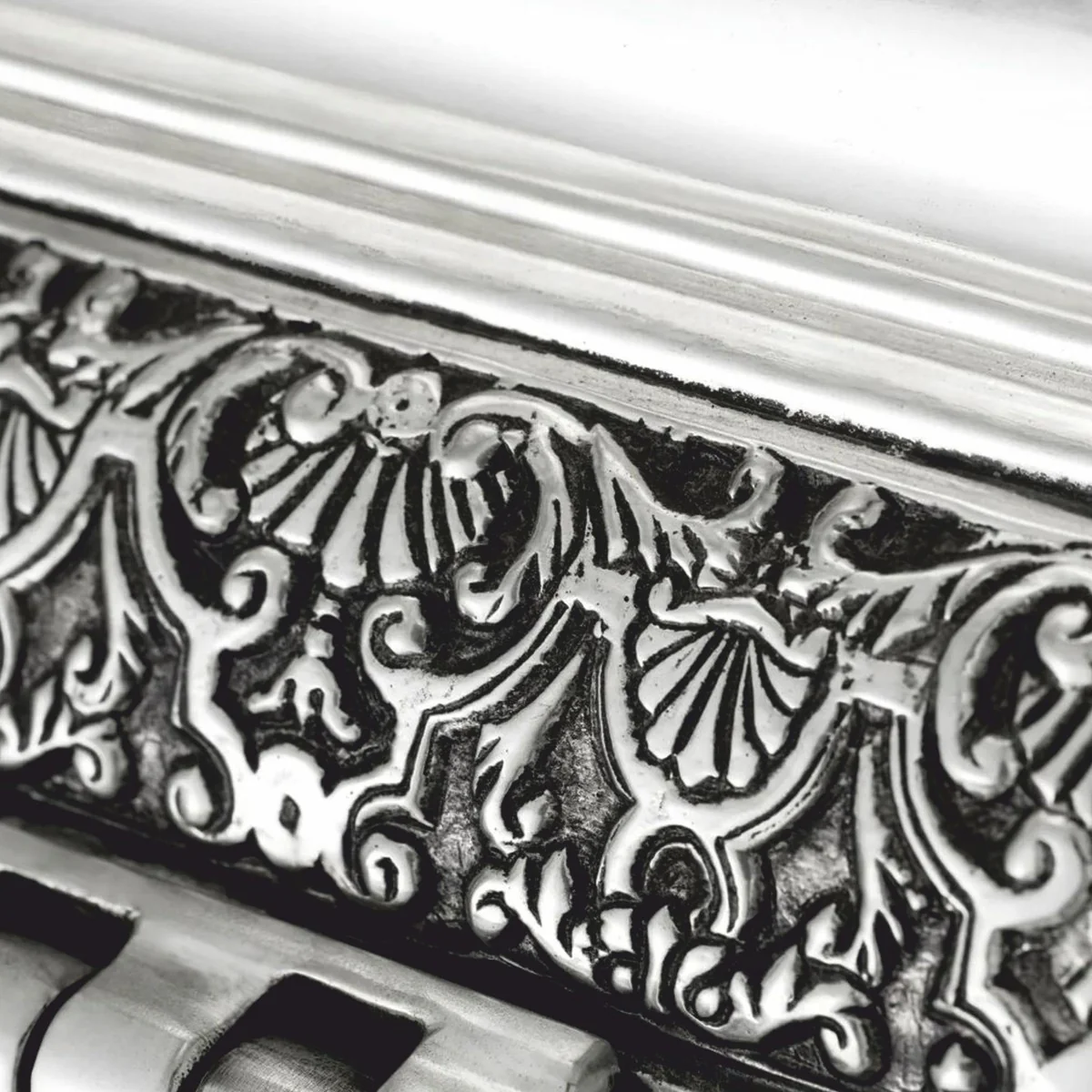 Luxury Baroque Deco Wine Cooler Antique Silver H. 30 cm - Hotel Deco