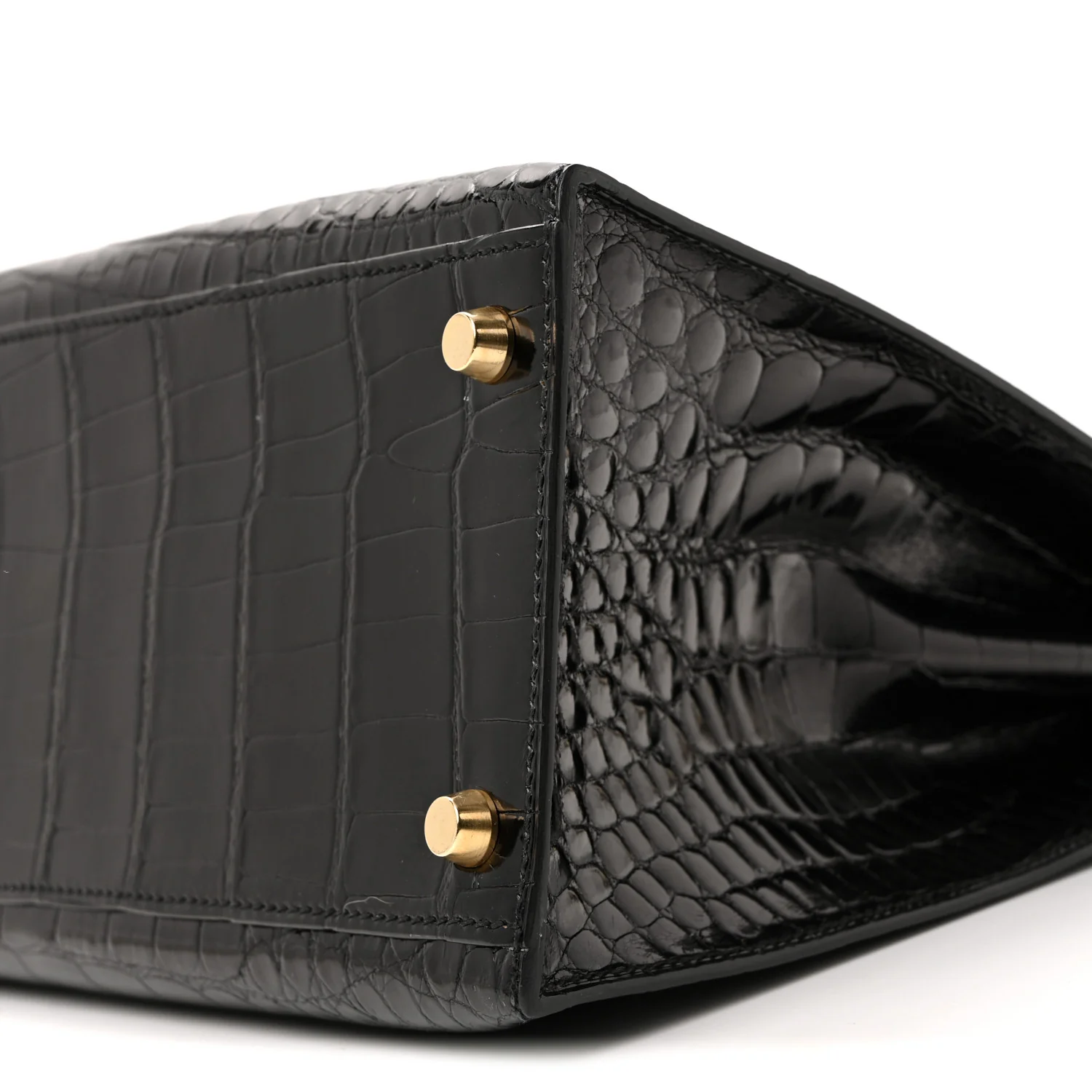 Shiny Alligator Kelly Sellier 32 Black - Top Club