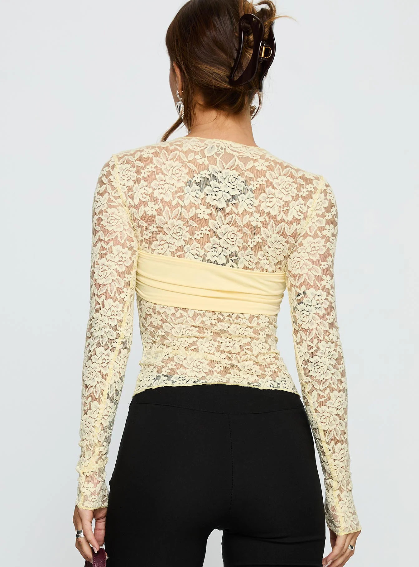 Midnight Long Sleeve Top Vanilla Custard