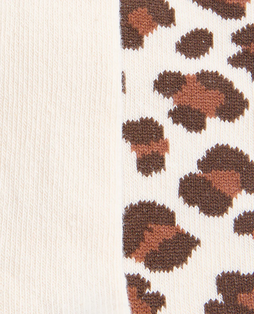 Pimkie Lot de 2 paires de chaussettes léopard